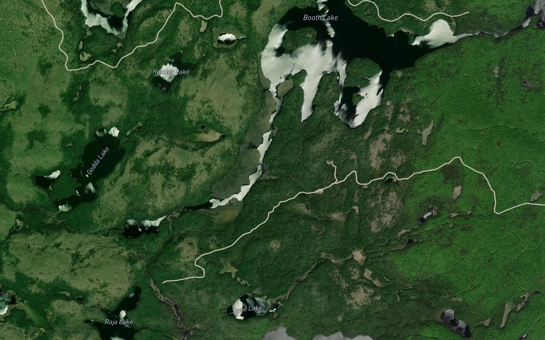 Satellite map of the Cob Creek