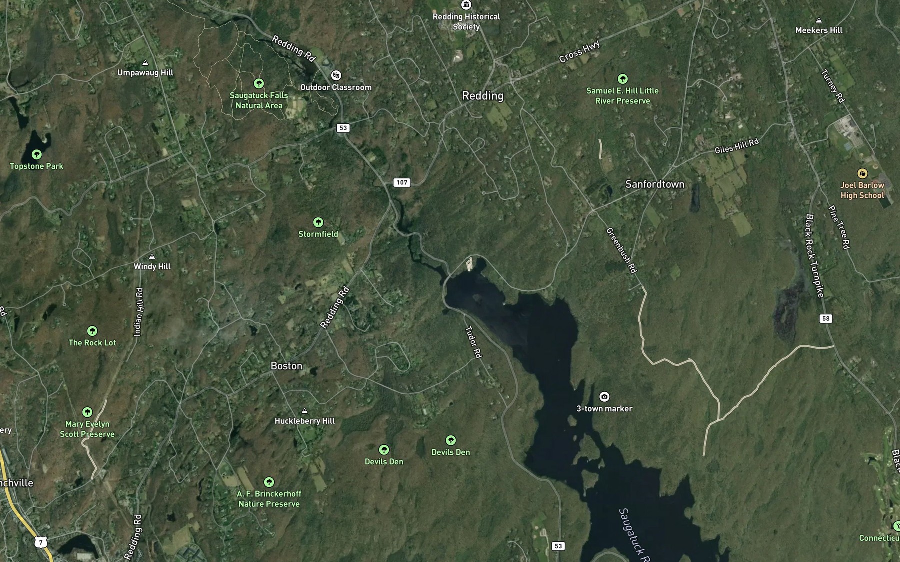 Satellite map of the Spot 4