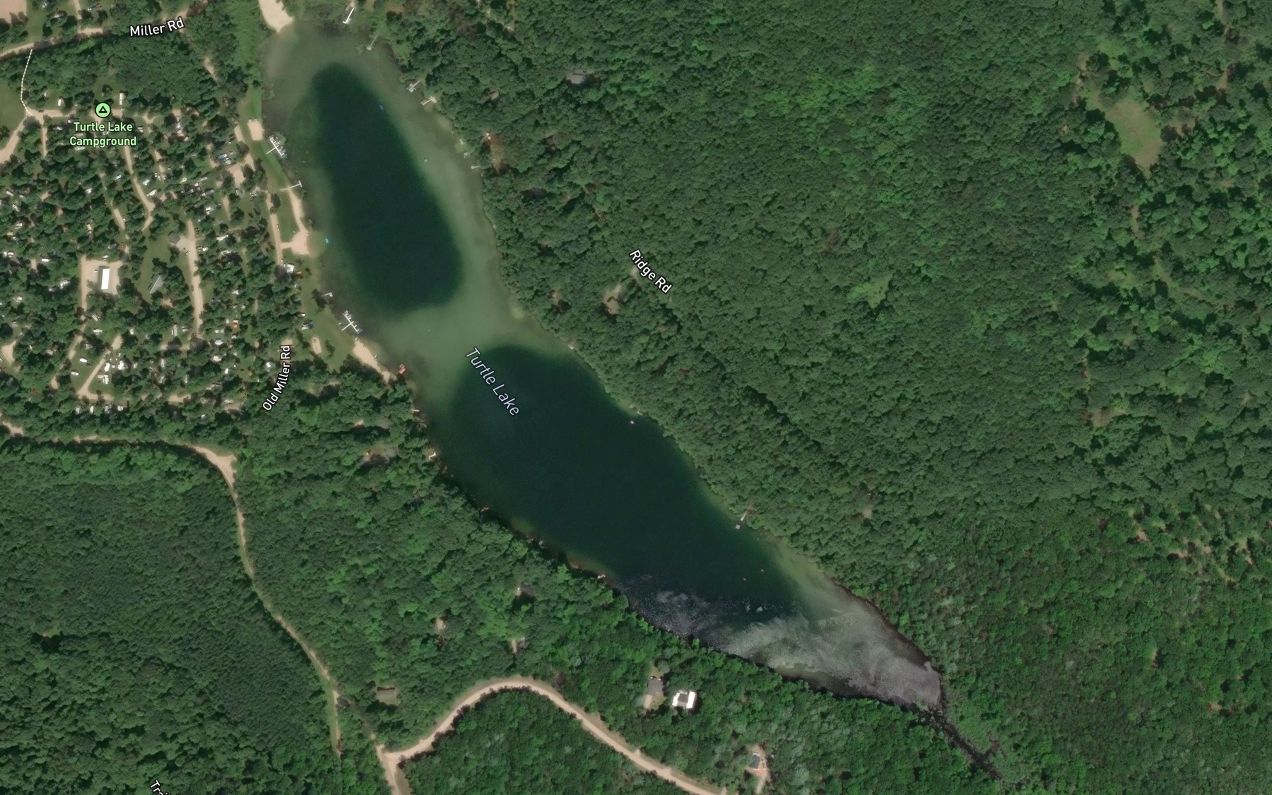 Satellite map of the Turtle Lake