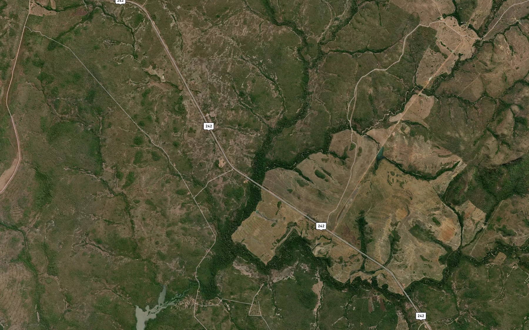 Satellite map of the Corrego da Serra