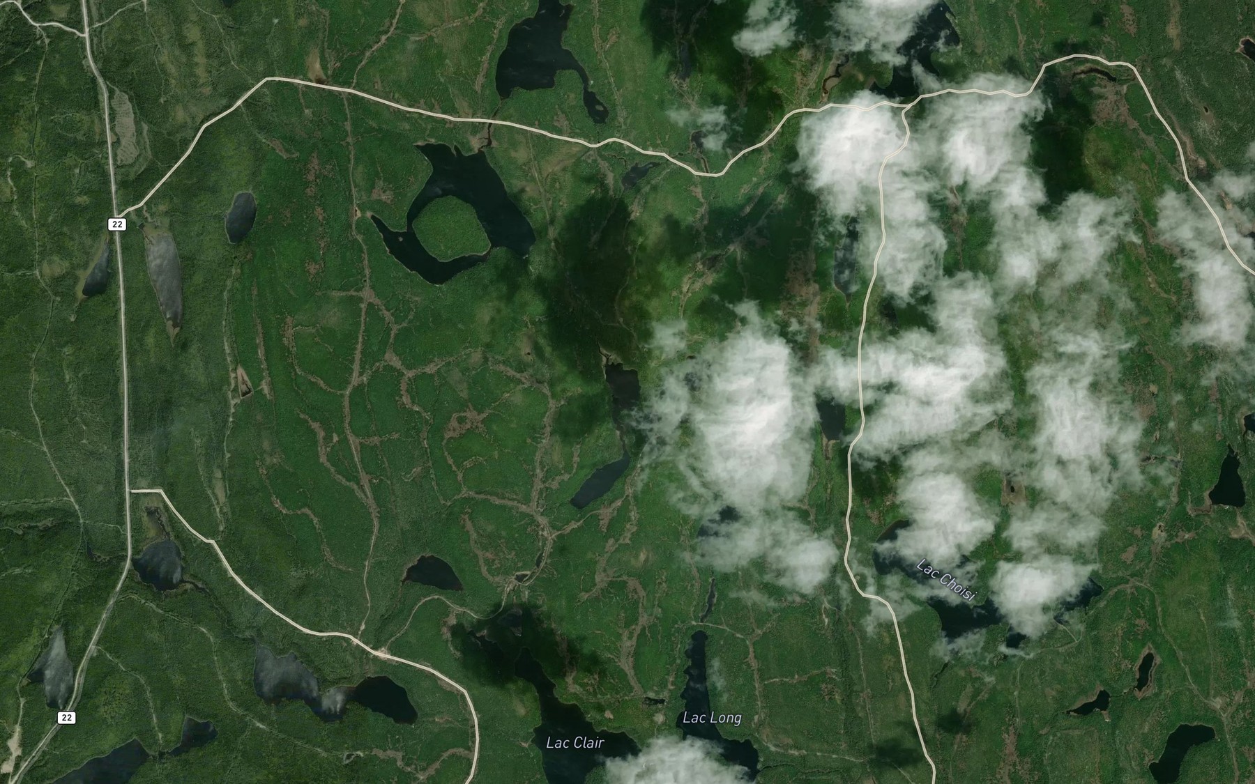 Satellite map of the Lac de la Perchaude