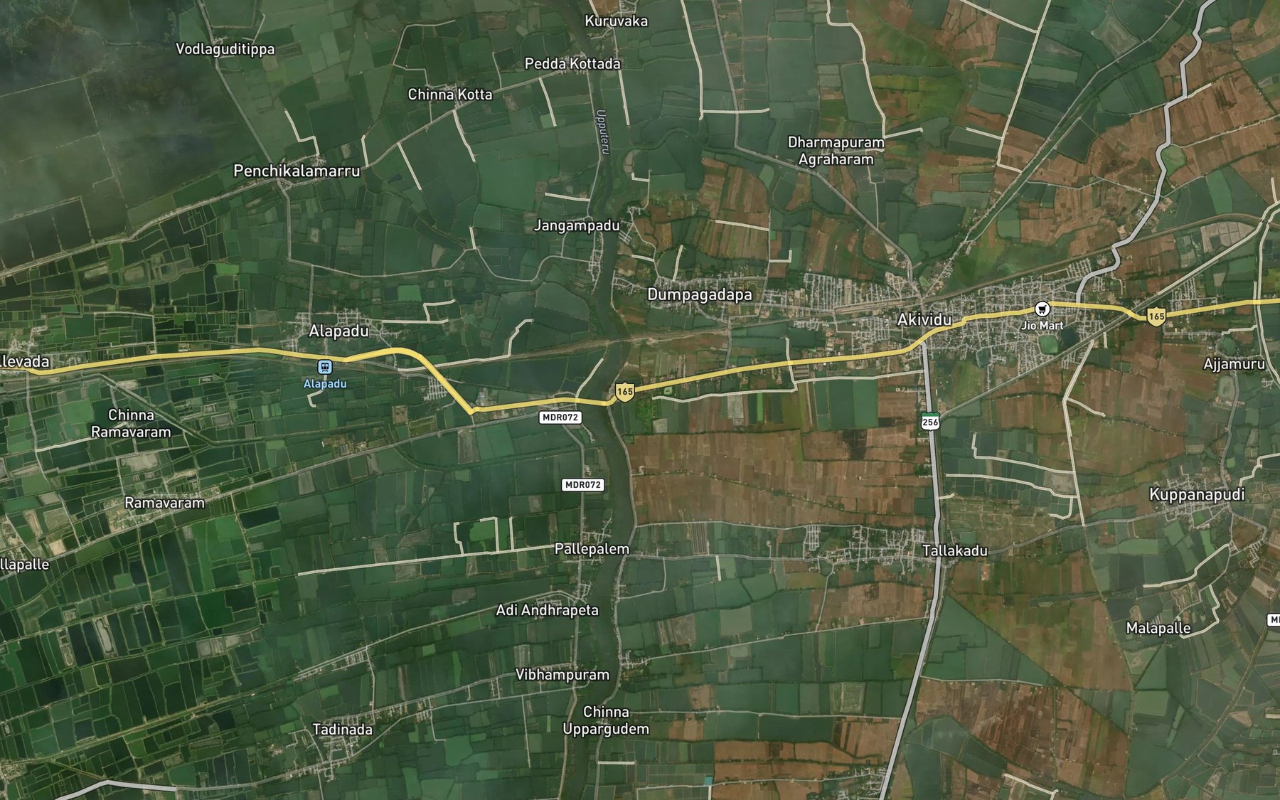 Satellite map of the Dumpagadapa Channel