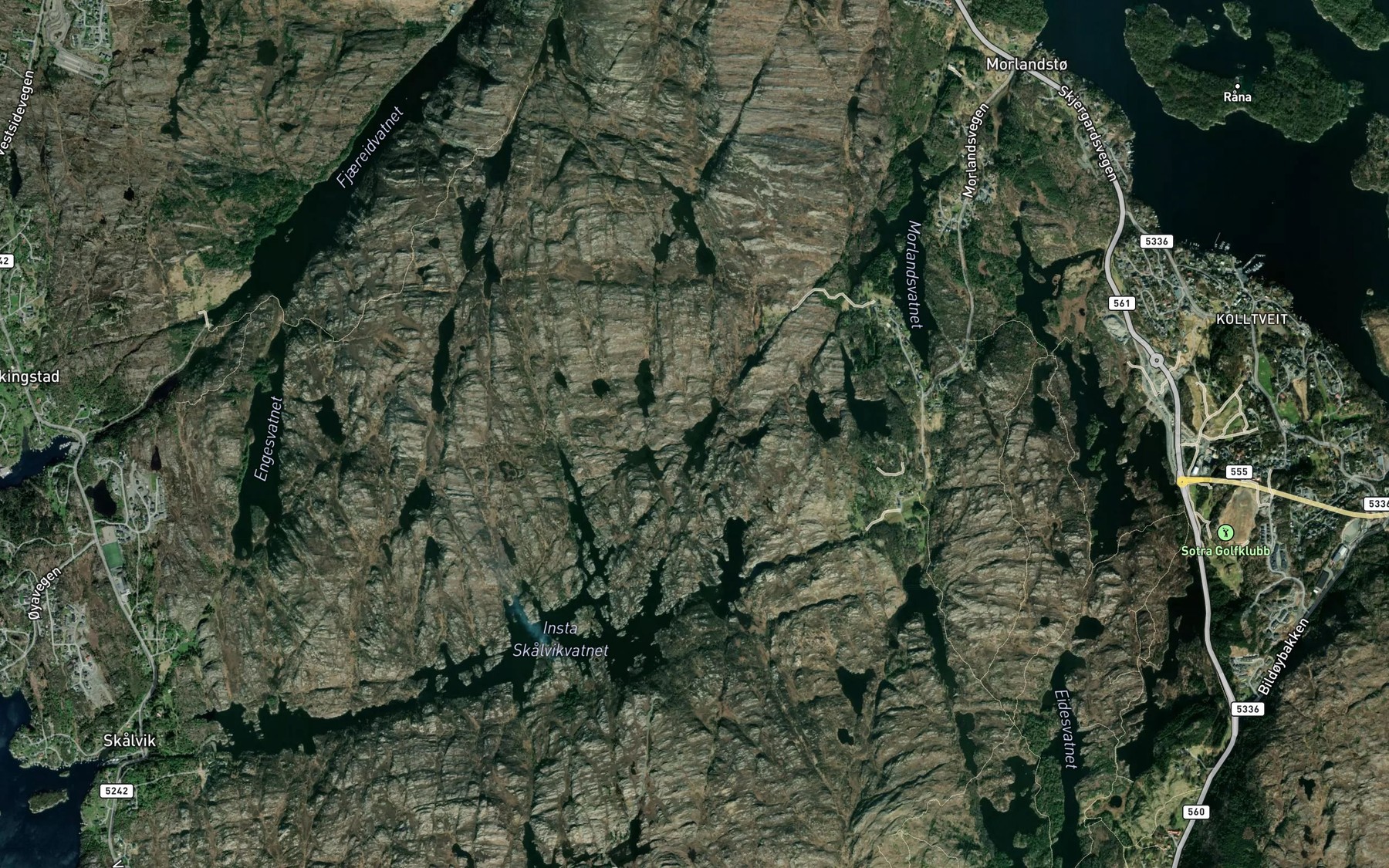 Satellite map of the Ornafjellvatnet