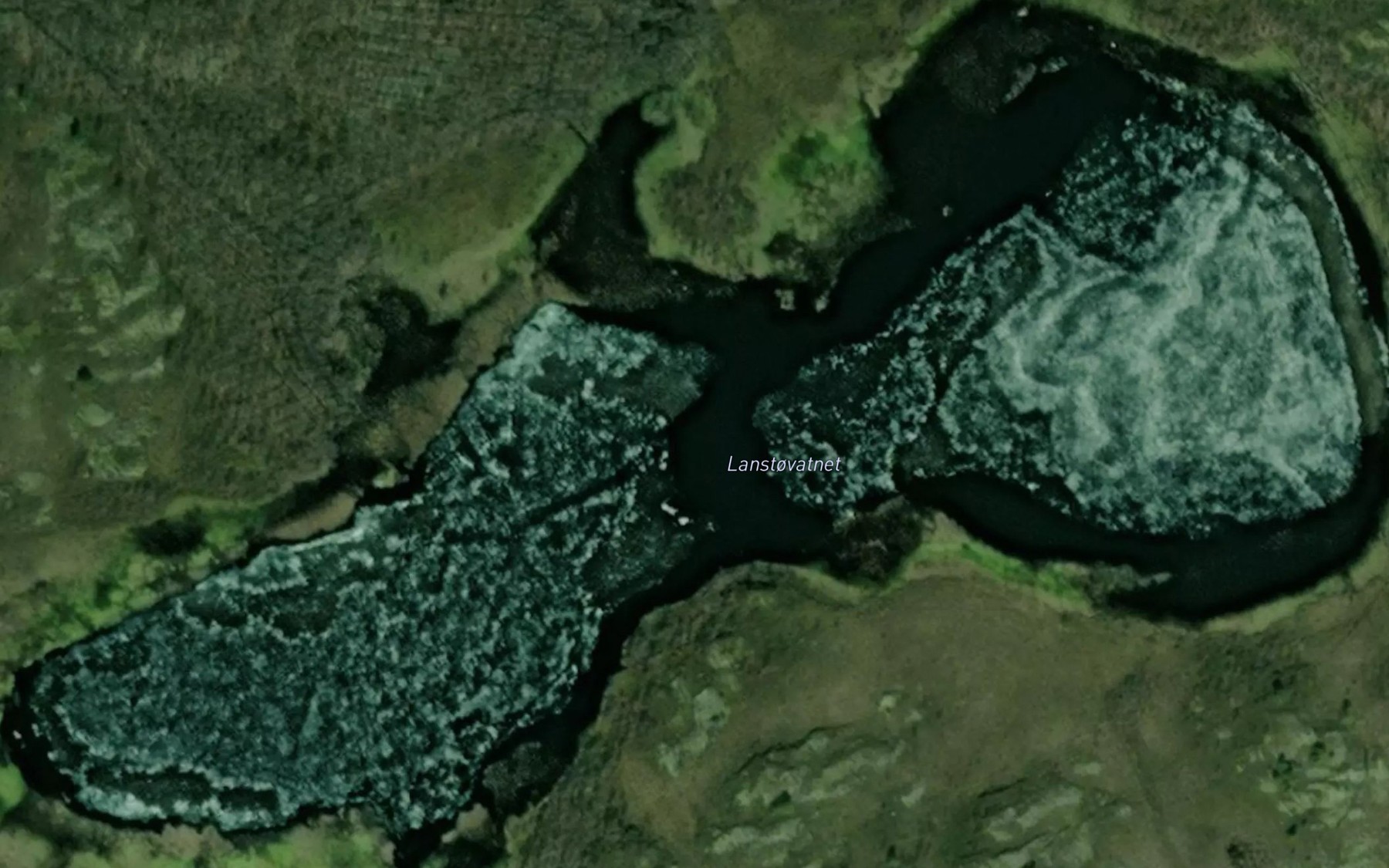 Satellite map of the Lanstovatnet
