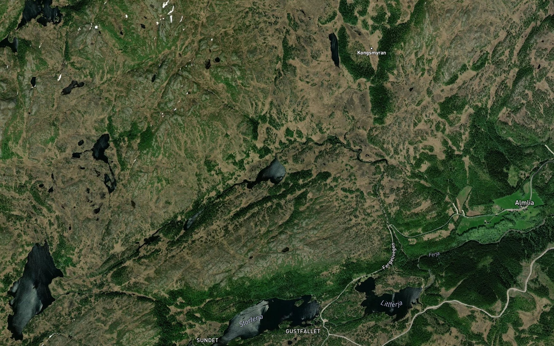 Satellite map of the Settertjonna