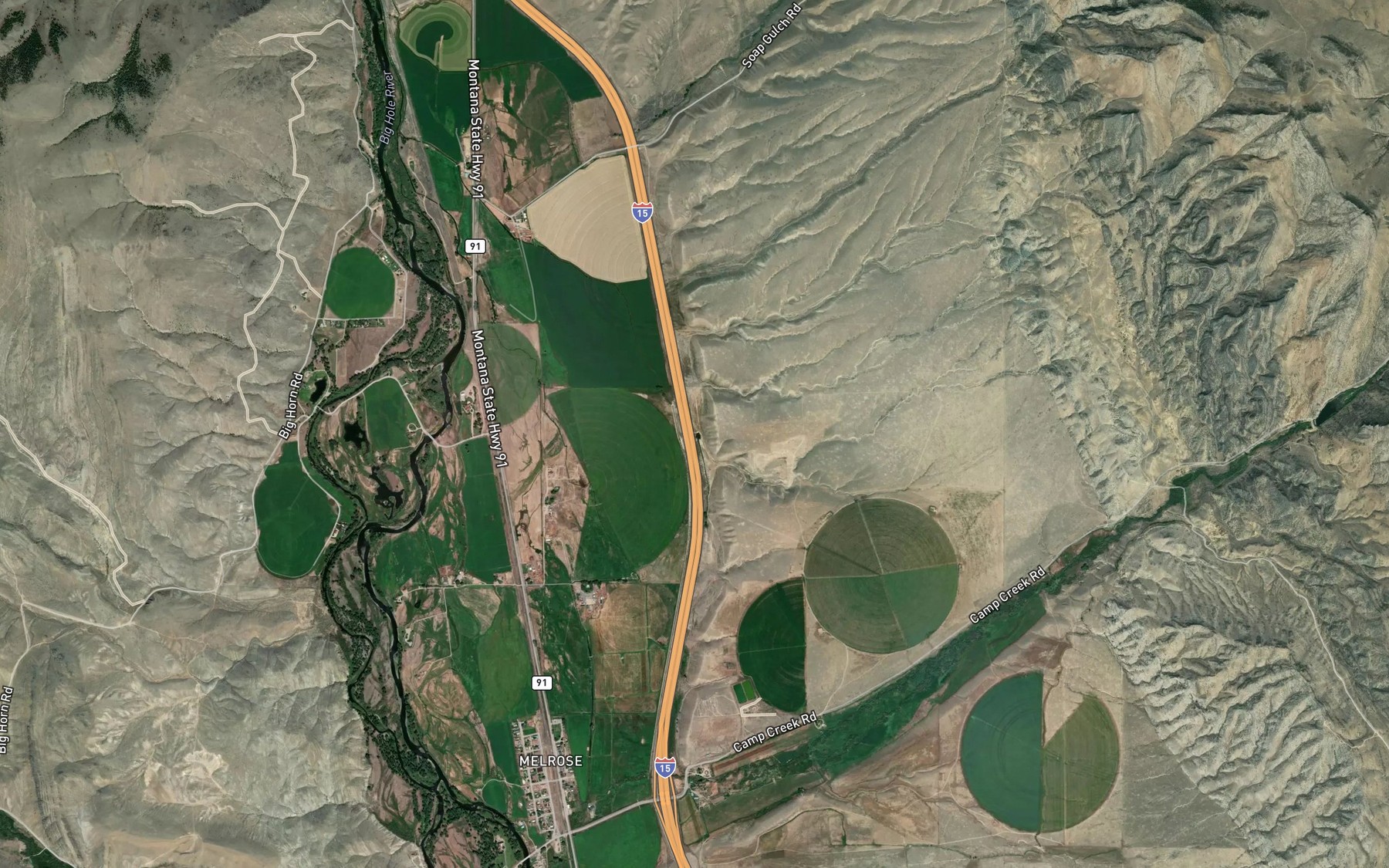 Satellite map of the South McCauley Ditch