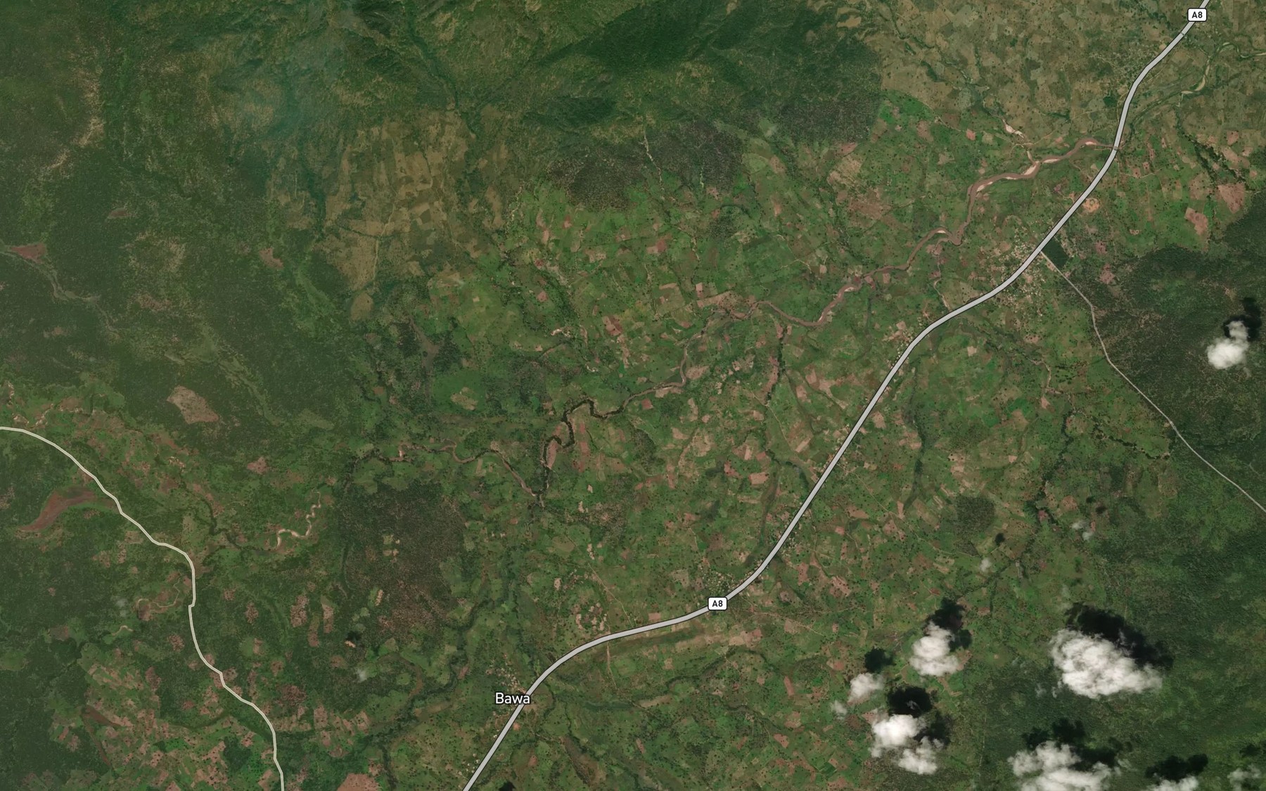 Satellite map of the RiverKuam