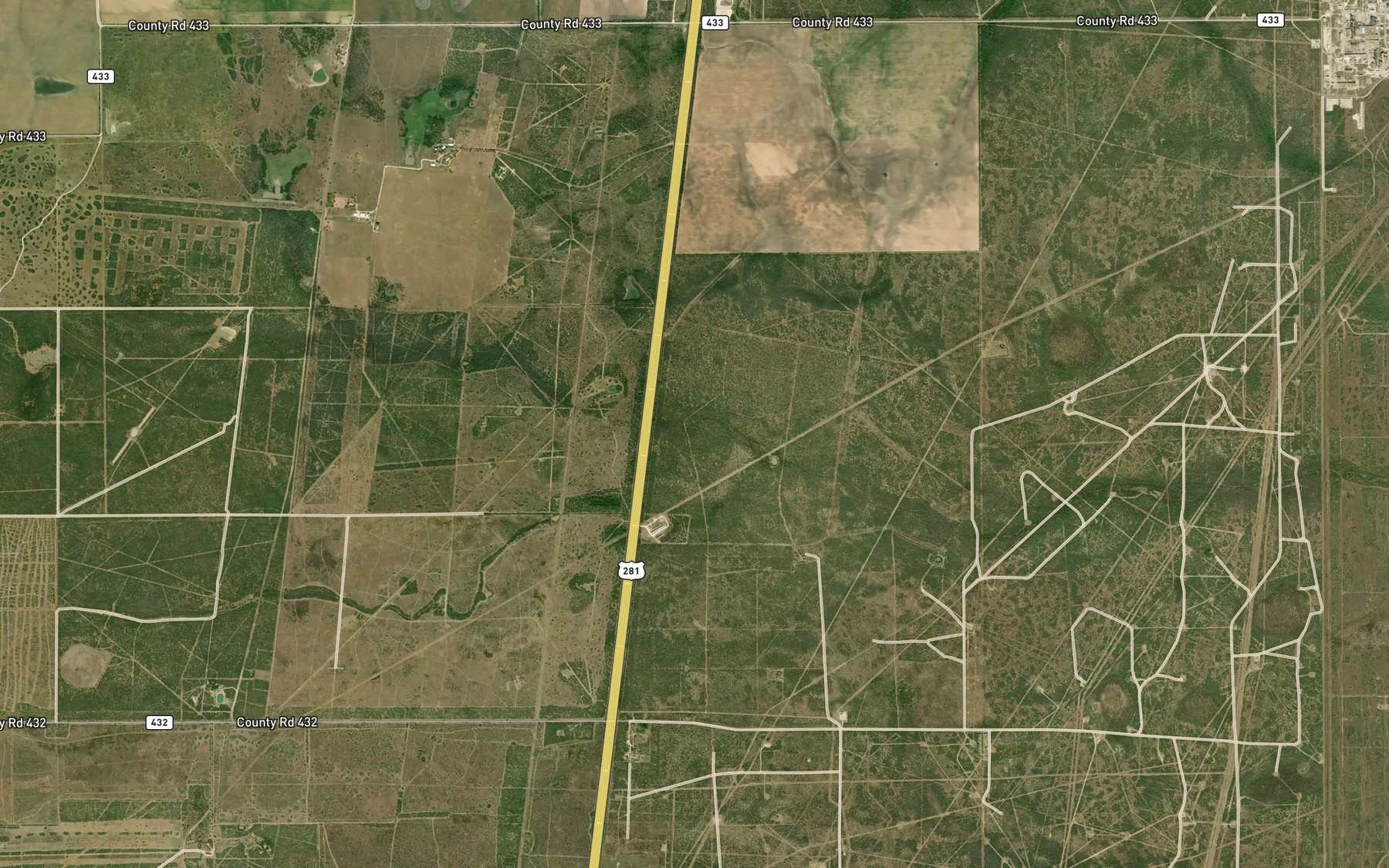 Satellite map of the Salado Creek