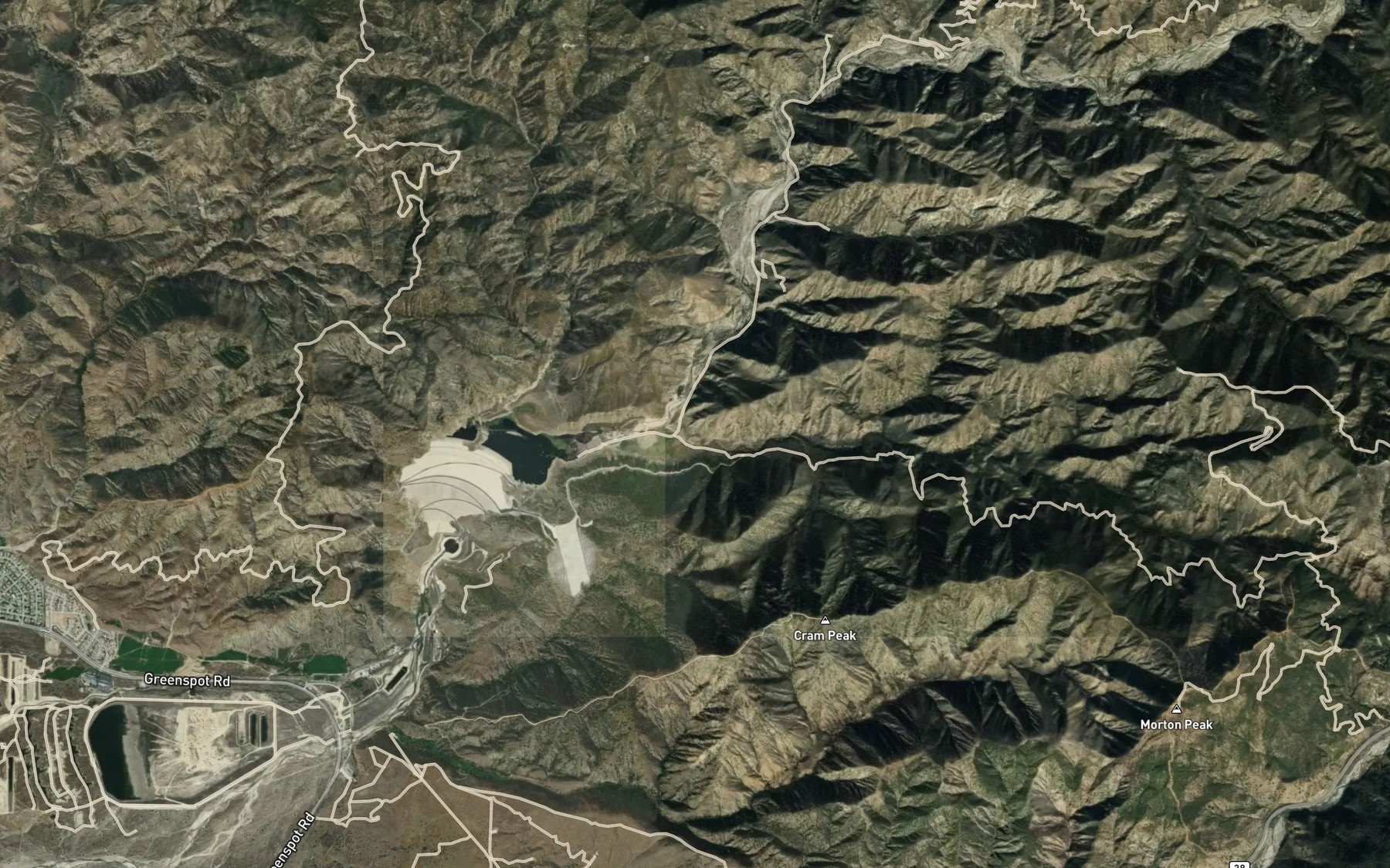 Satellite map of the Hot Springs