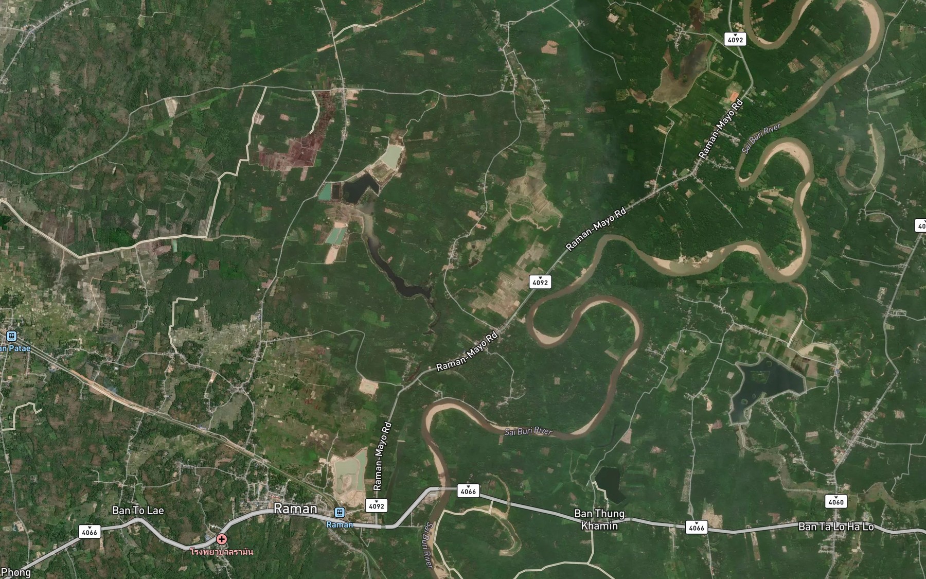 Satellite map of the Bueng Che Ma Mu