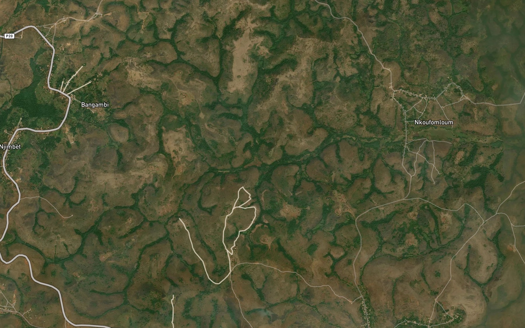 Satellite map of the Ngouondam