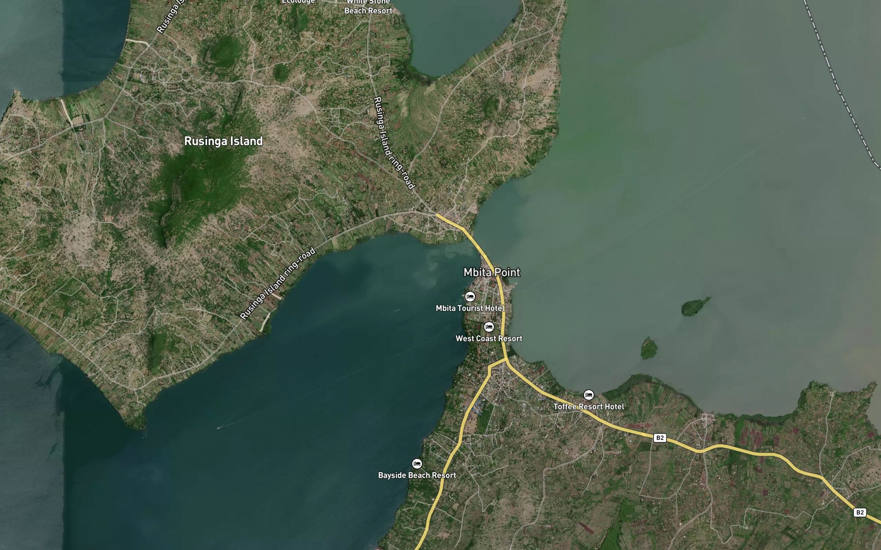 Satellite map of the Mbita Passage