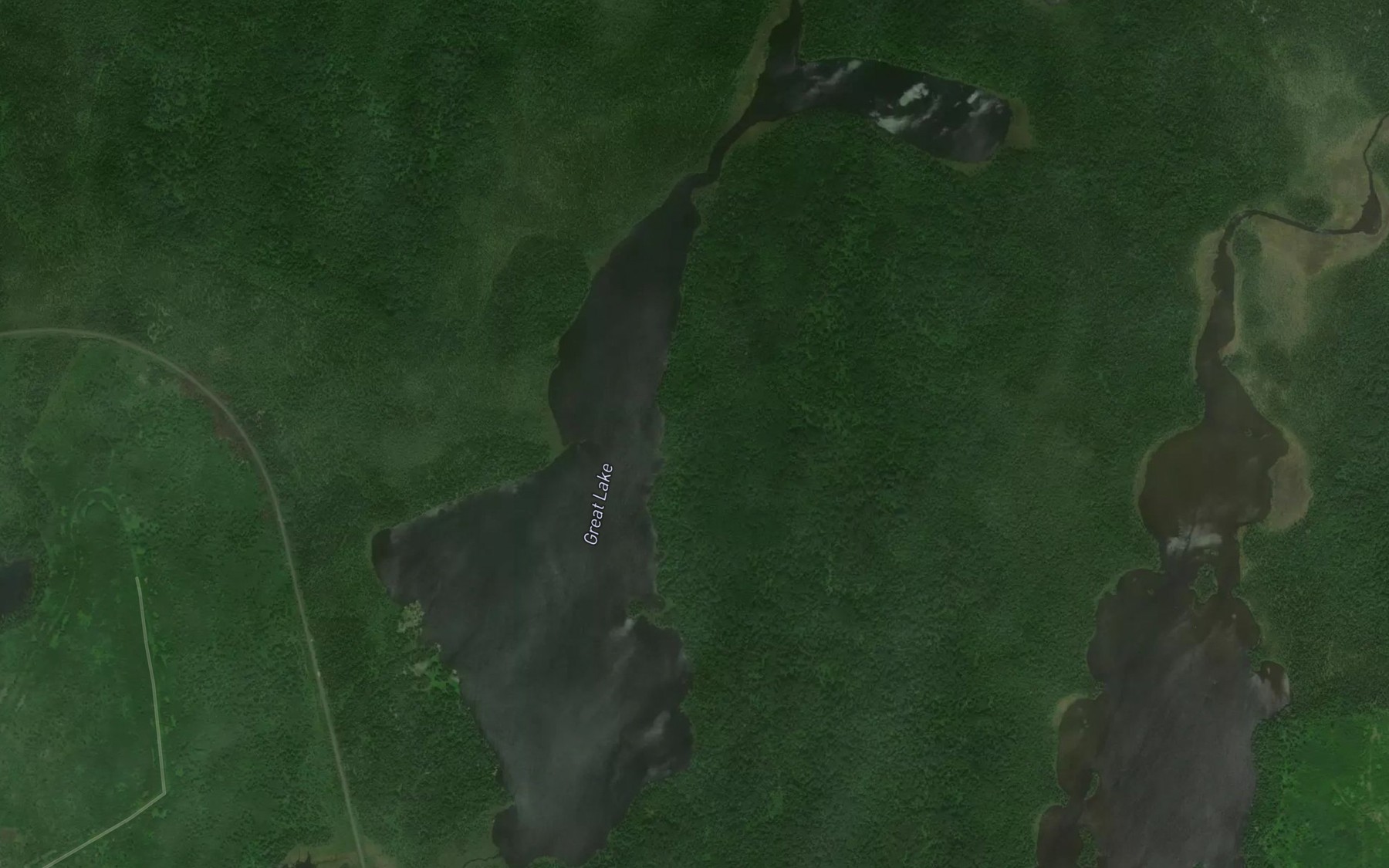 Satellite map of the Great Lake