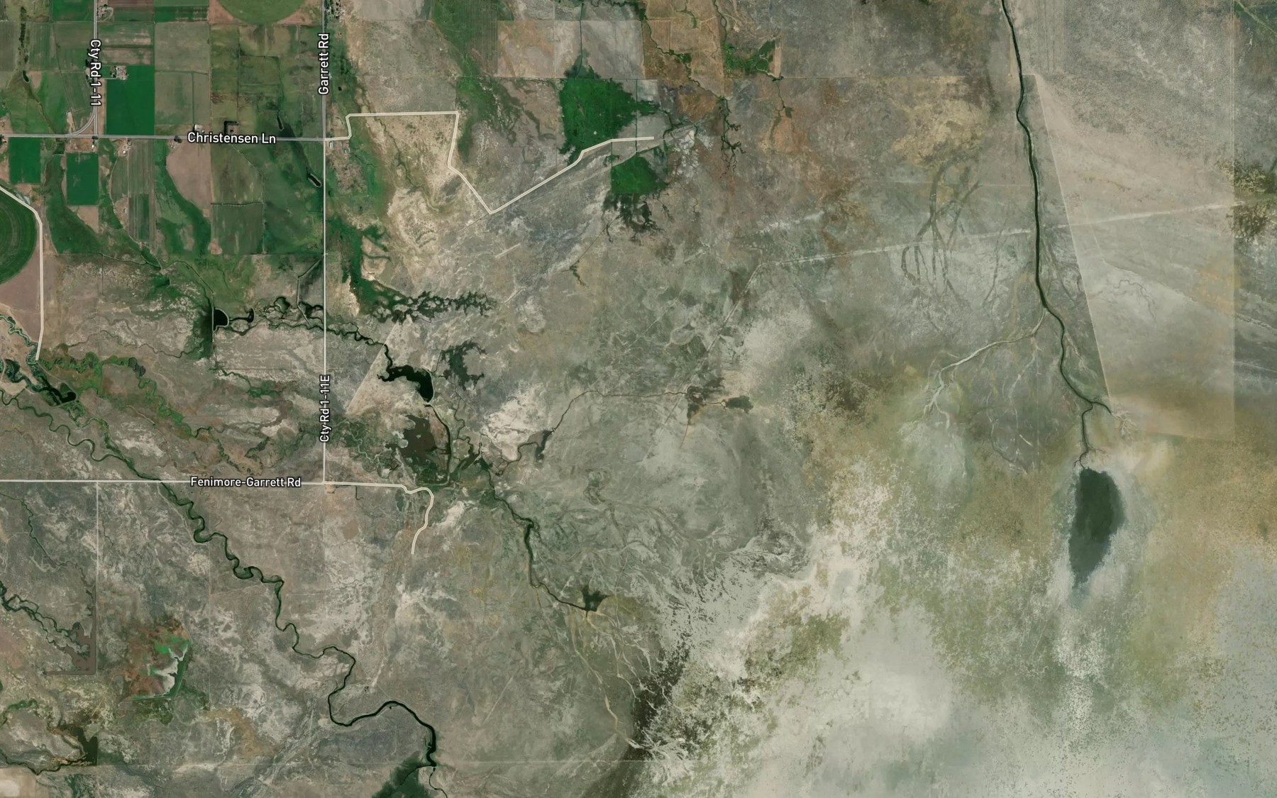 Satellite map of the Cheney Slough