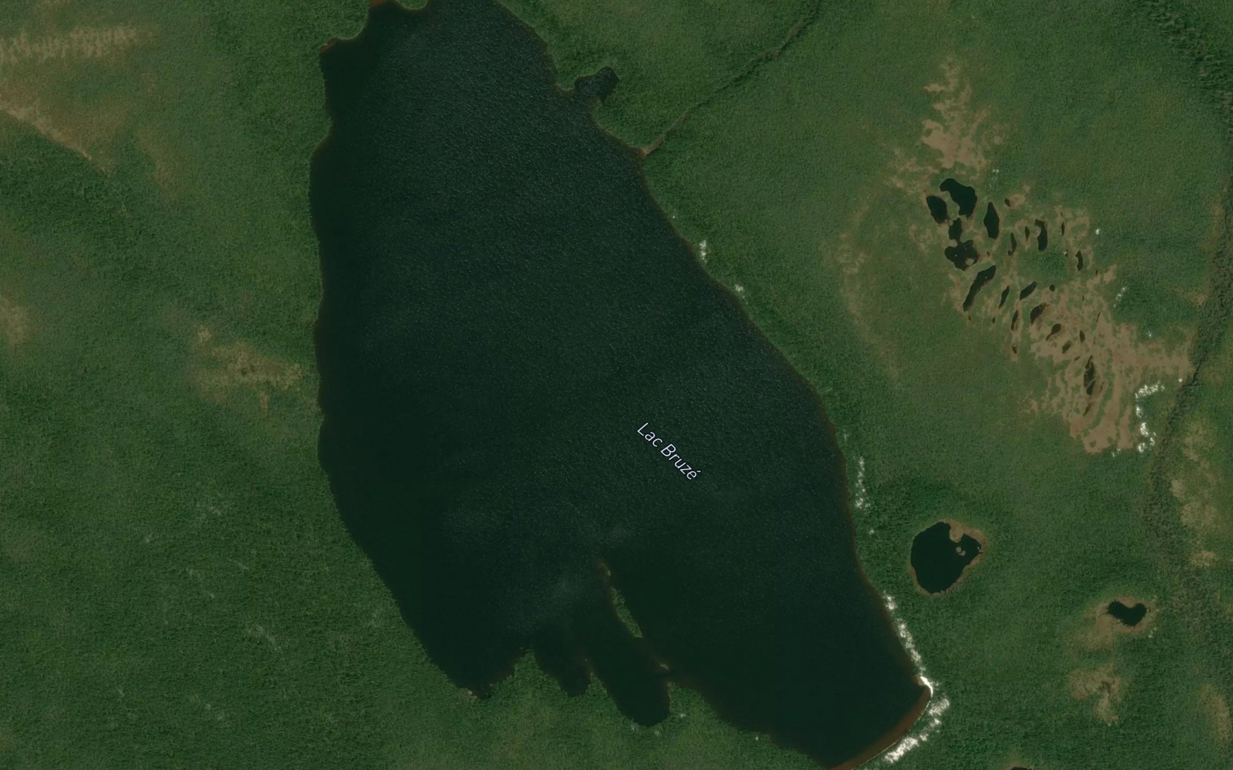 Satellite map of the Lac Bruze