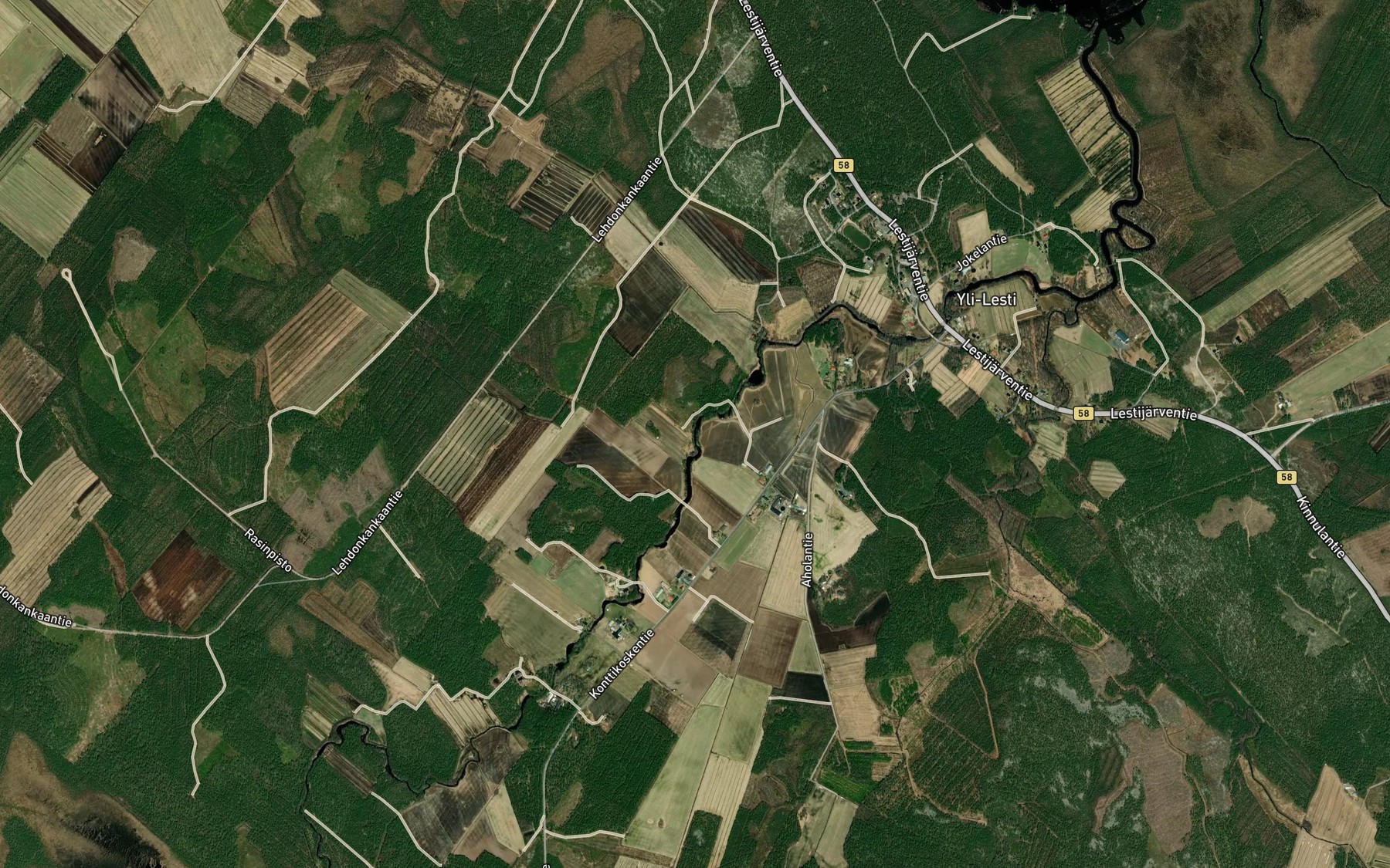Satellite map of the Erkkilankoski