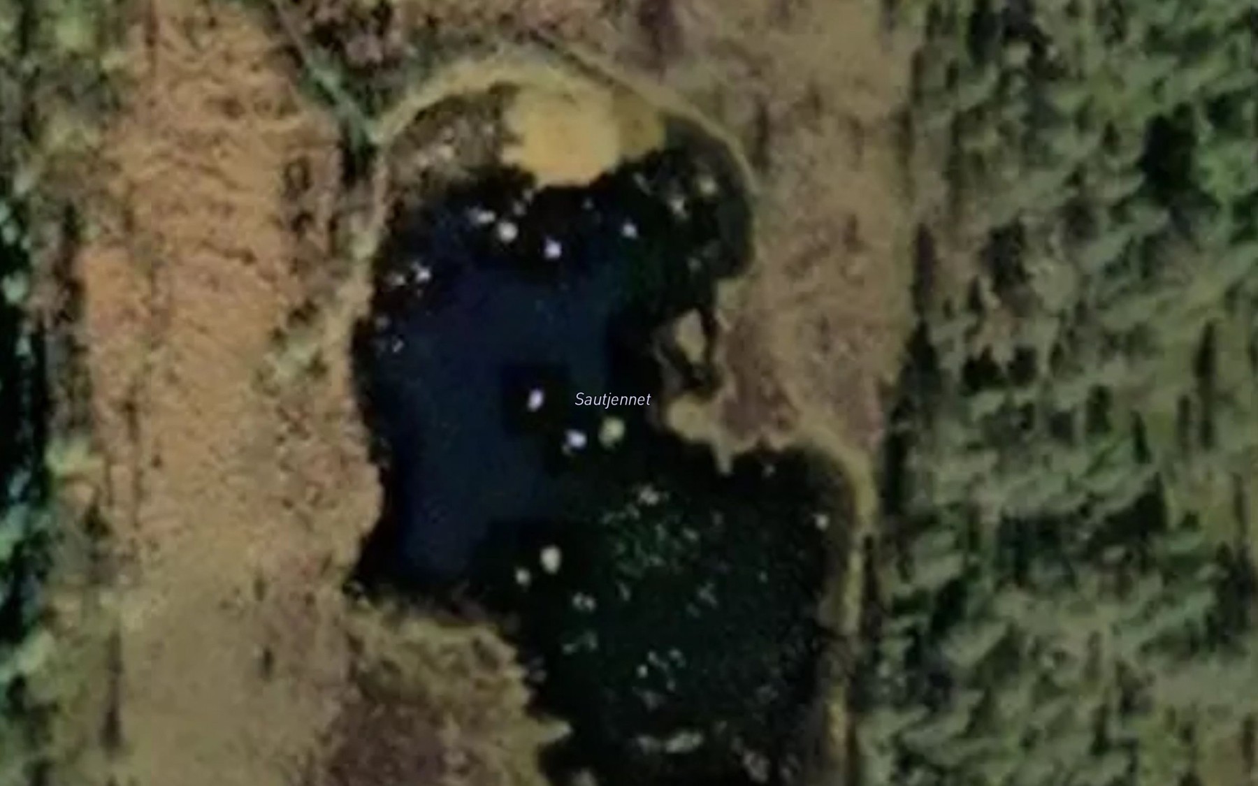 Satellite map of the Sautjernet