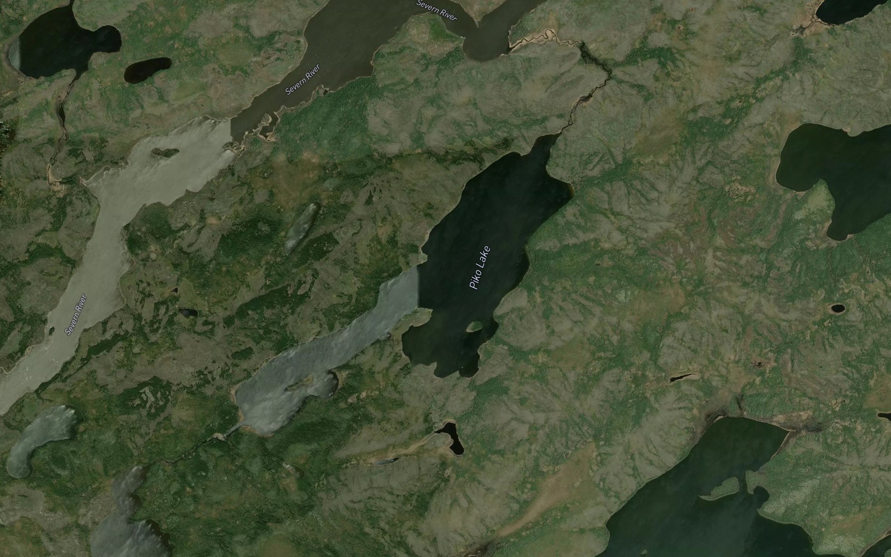 Satellite map of the Piko Lake