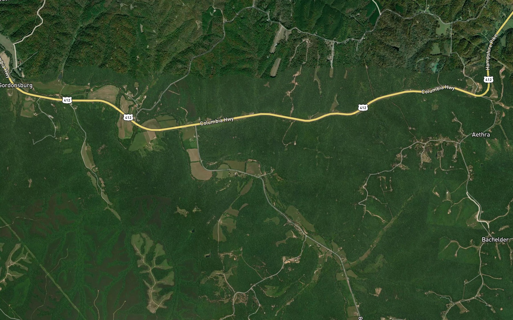 Satellite map of the Webster Branch