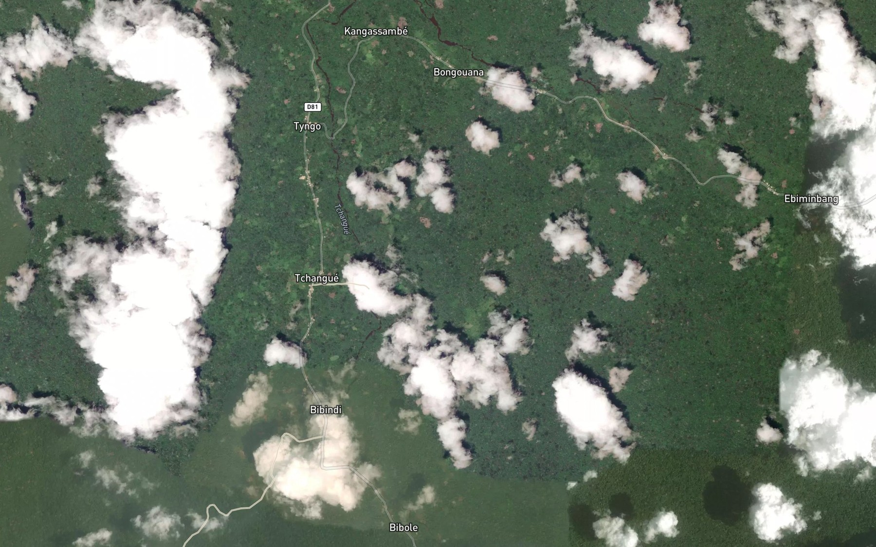 Satellite map of the Bibindi