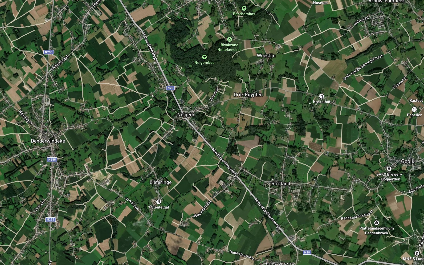 Satellite map of the Papenmeersenbeek
