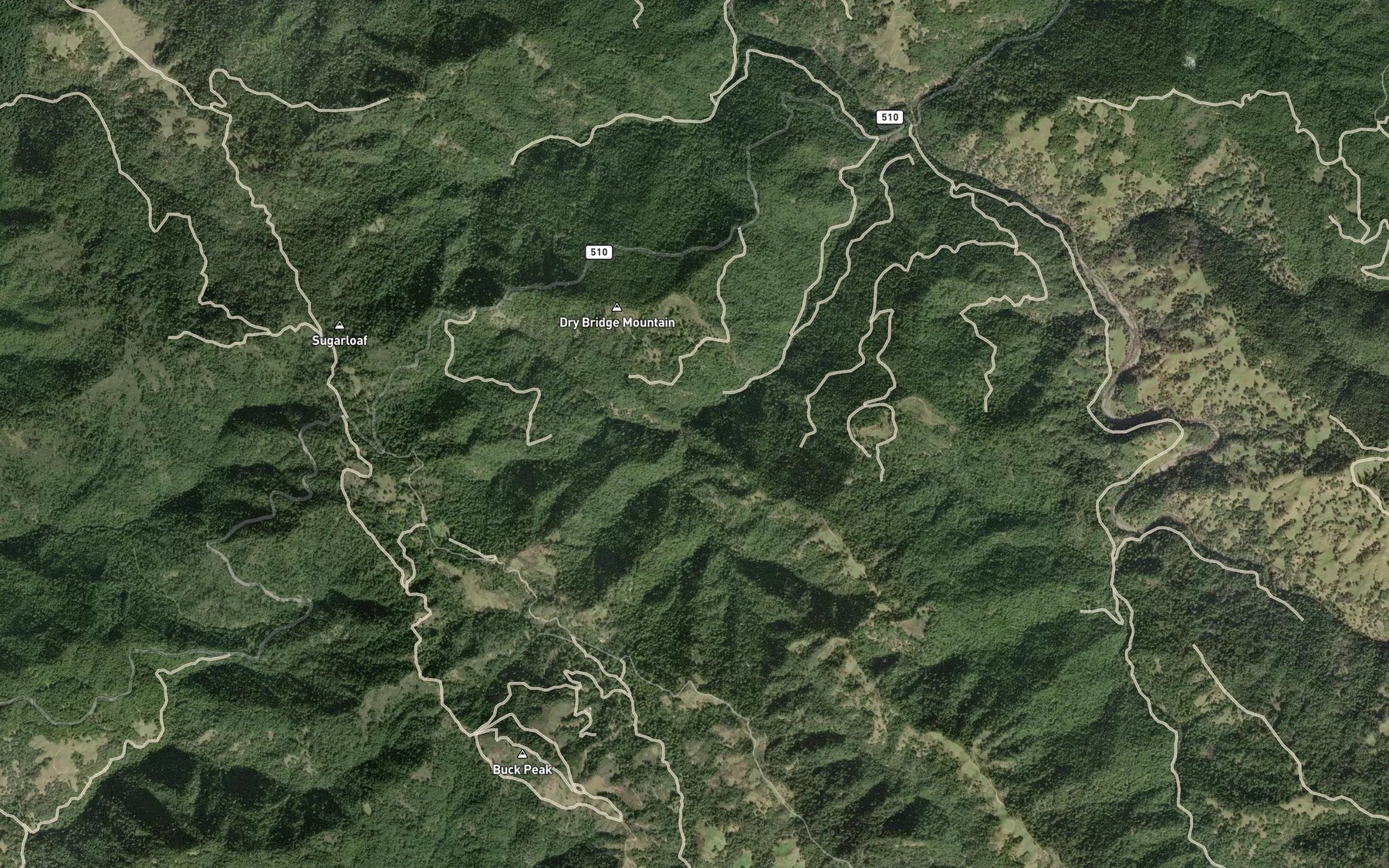 Satellite map of the South Fork Minnie Creek