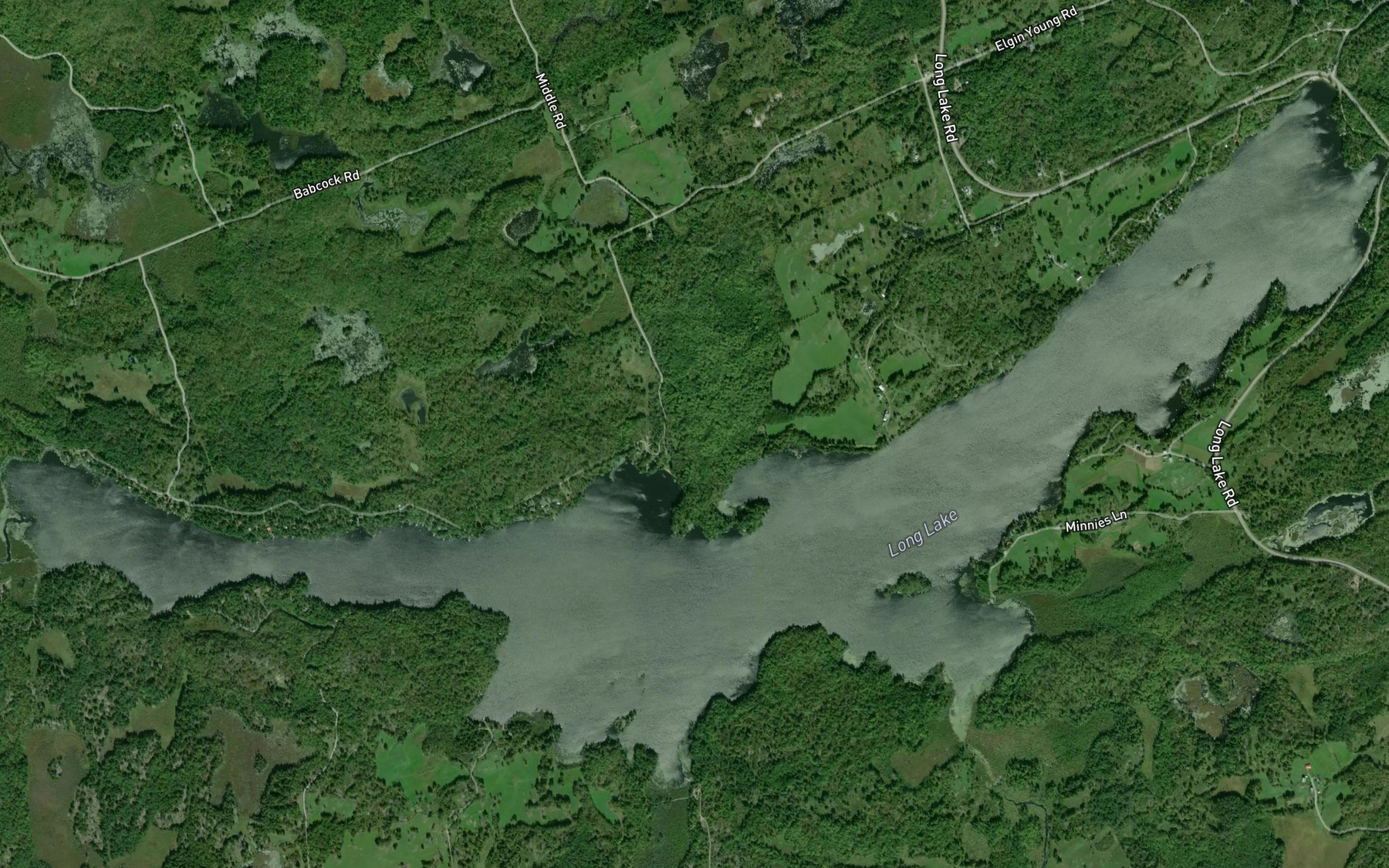 Satellite map of the Long Lake