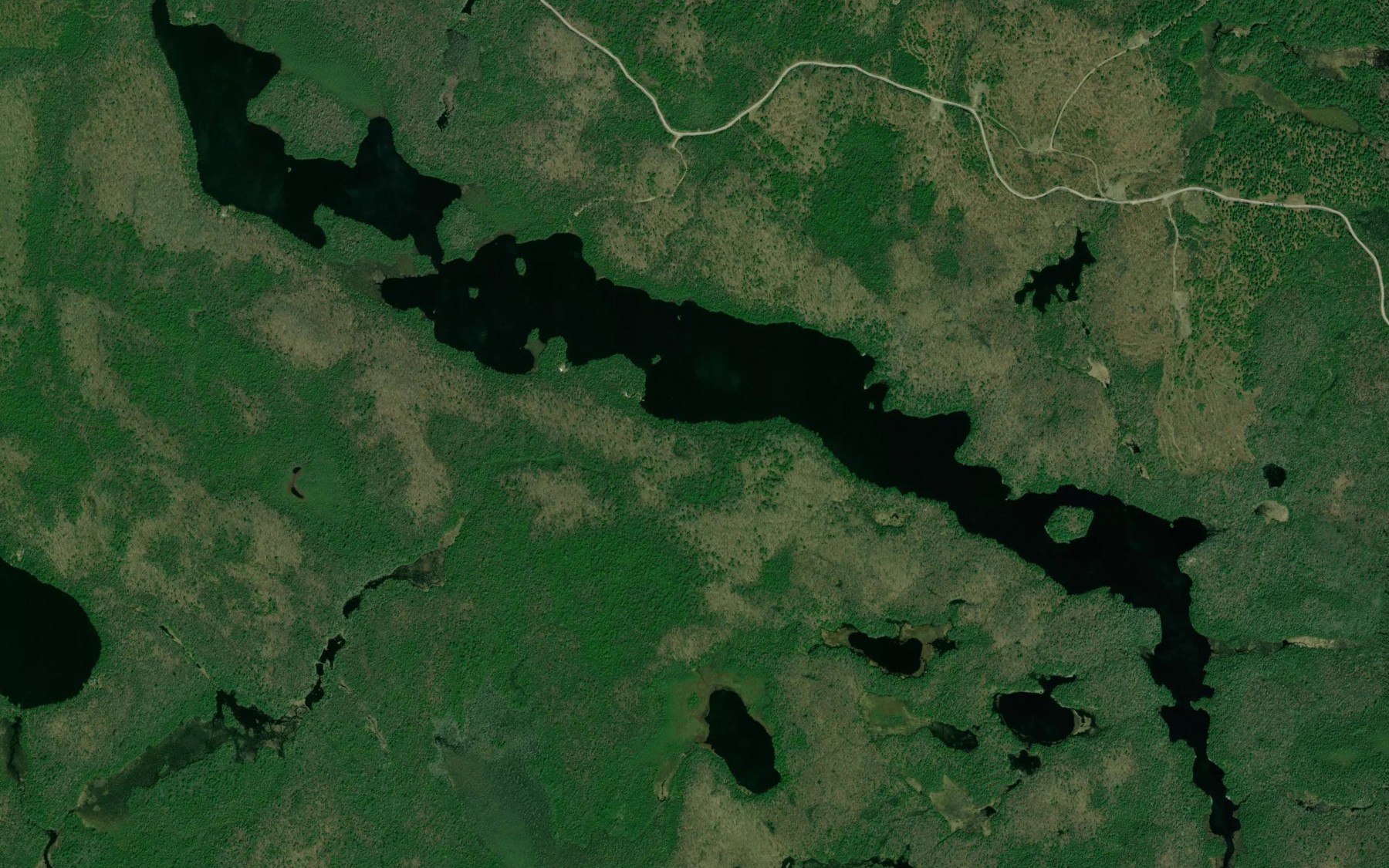 Satellite map of the Notman Lake