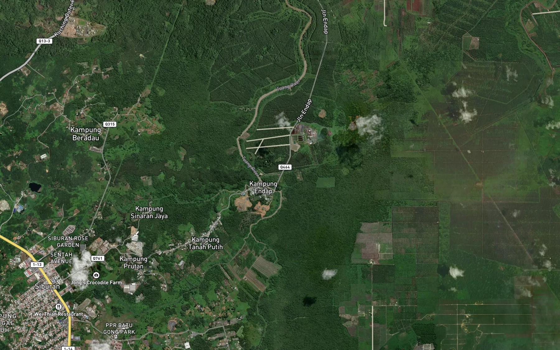 Satellite map of the Lubok Isang
