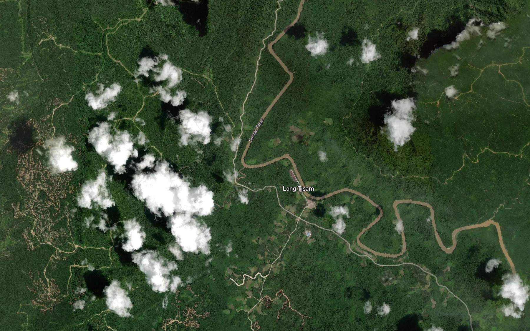 Satellite map of the Sungai Leit