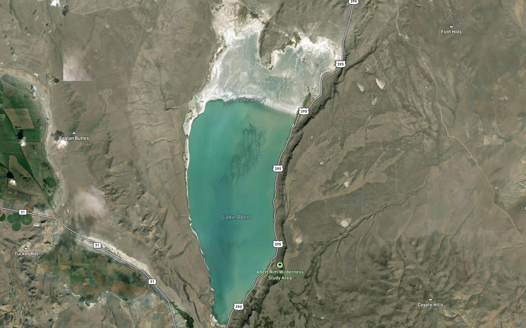 Satellite map of the Poison Creek