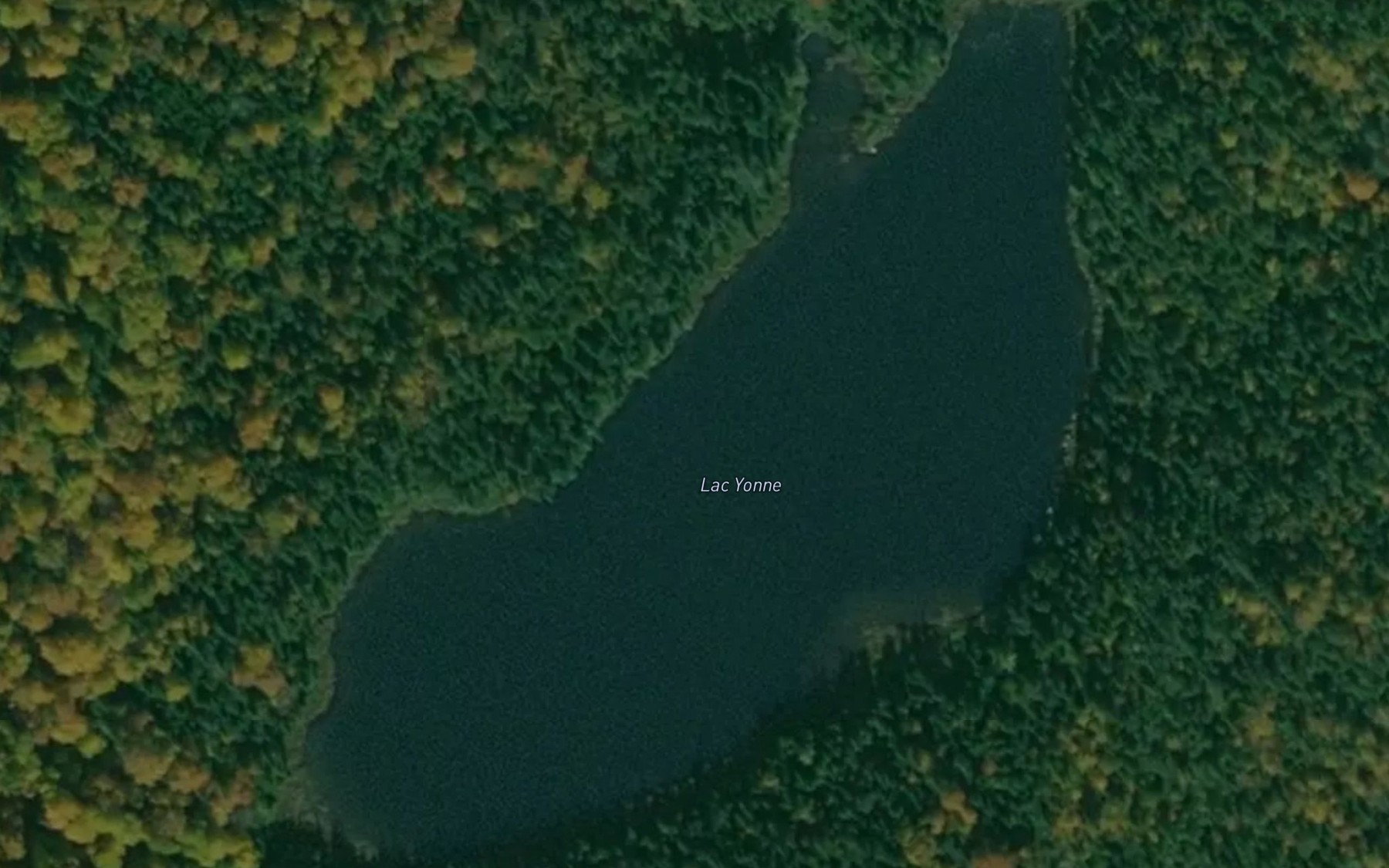 Satellite map of the Lac Yonne