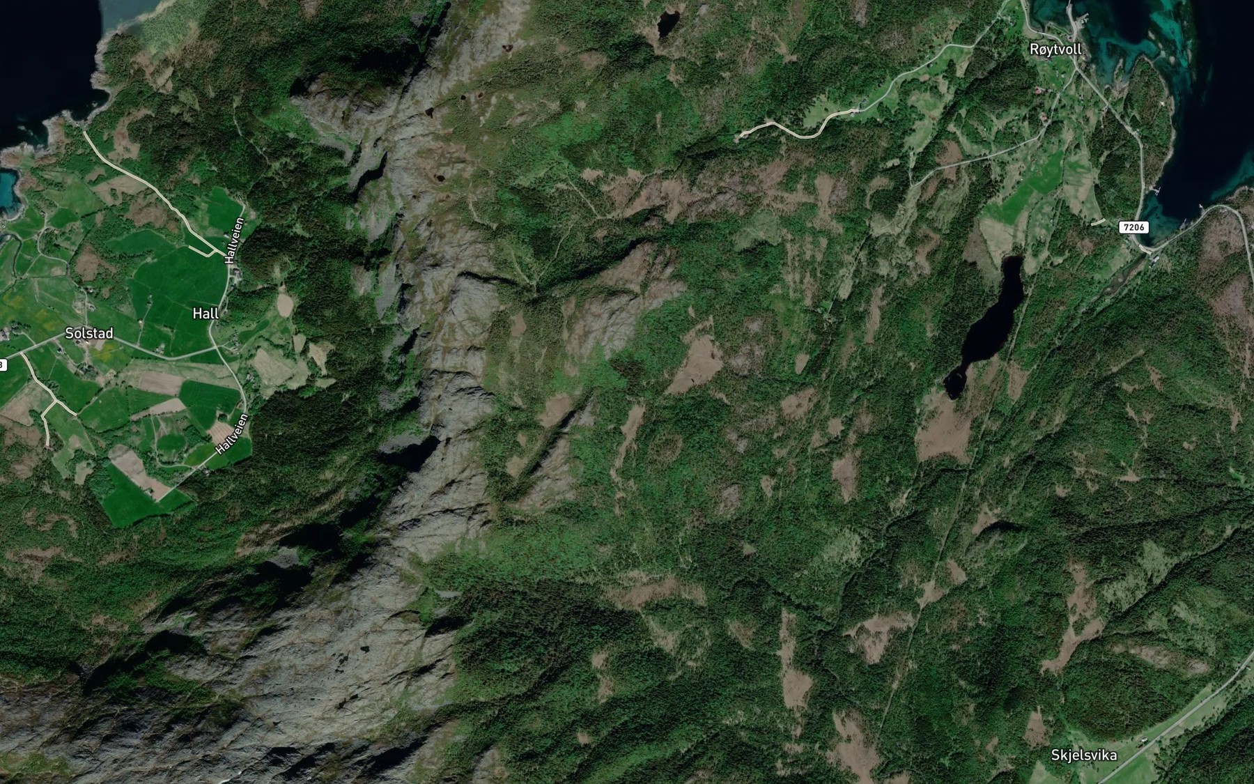 Satellite map of the Smalibekken
