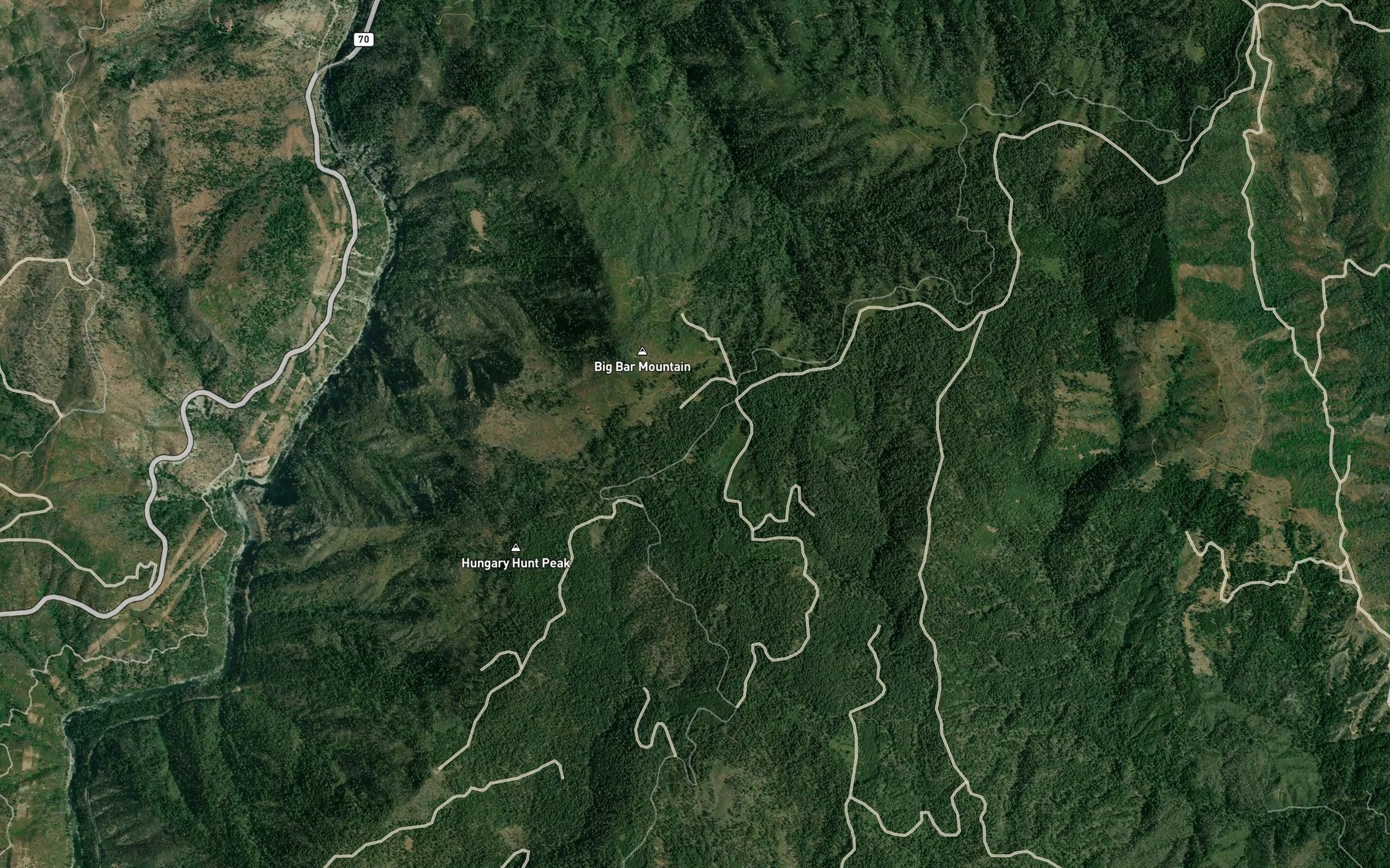 Satellite map of the Wyman Spring