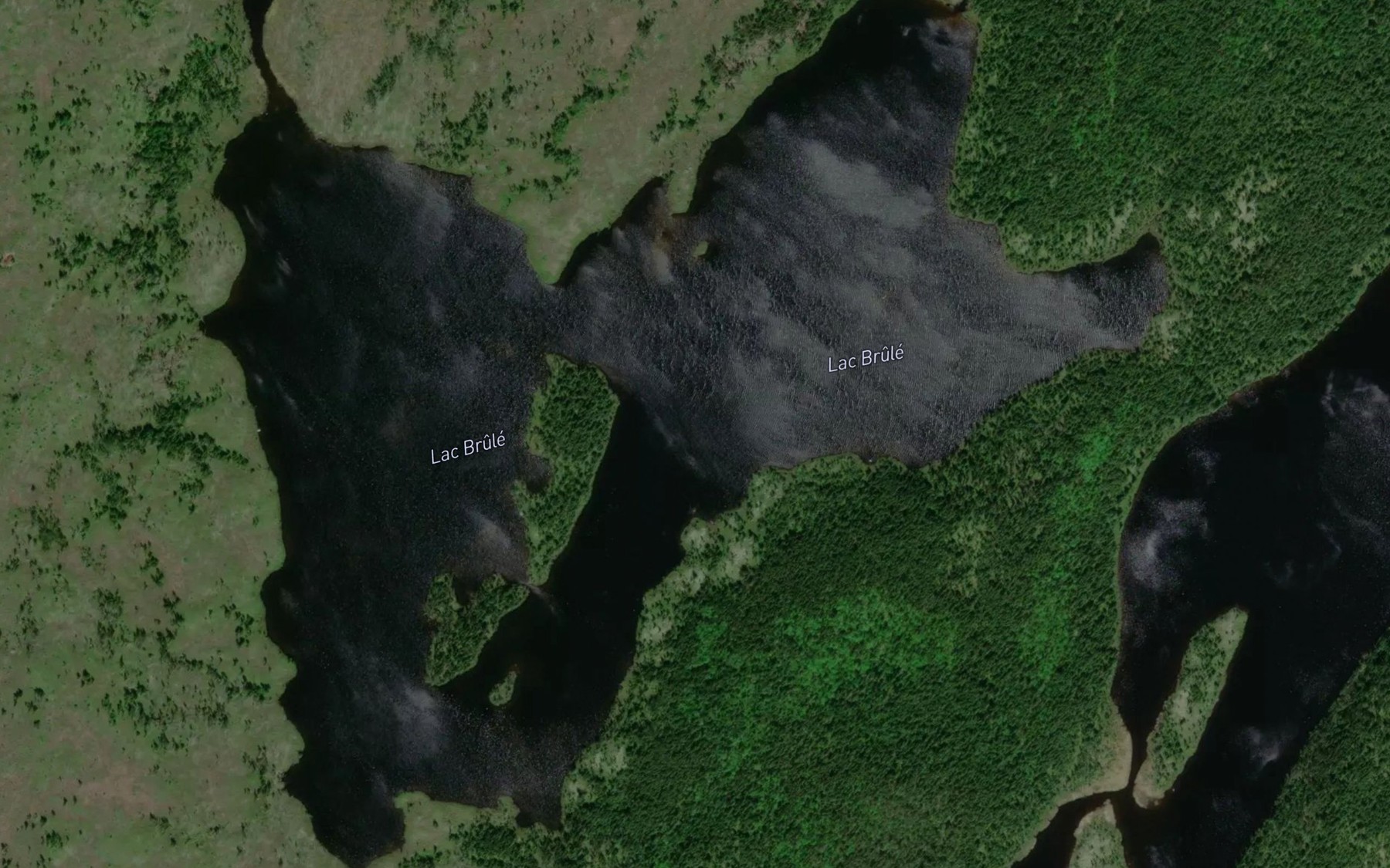 Satellite map of the Lac Brule