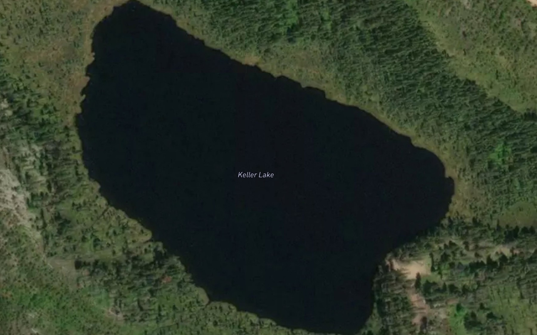 Satellite map of the Keller Lake