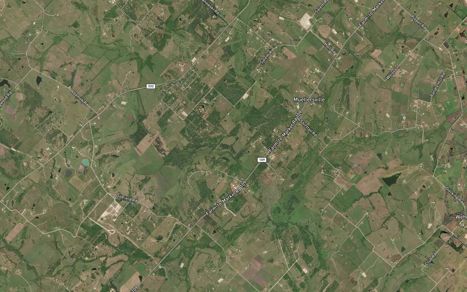 Satellite map of the Jackson Creek