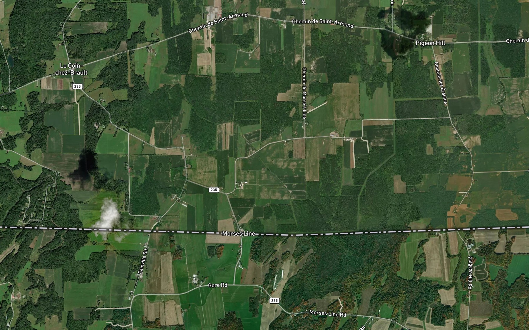 Satellite map of the Ruisseau Lacoste