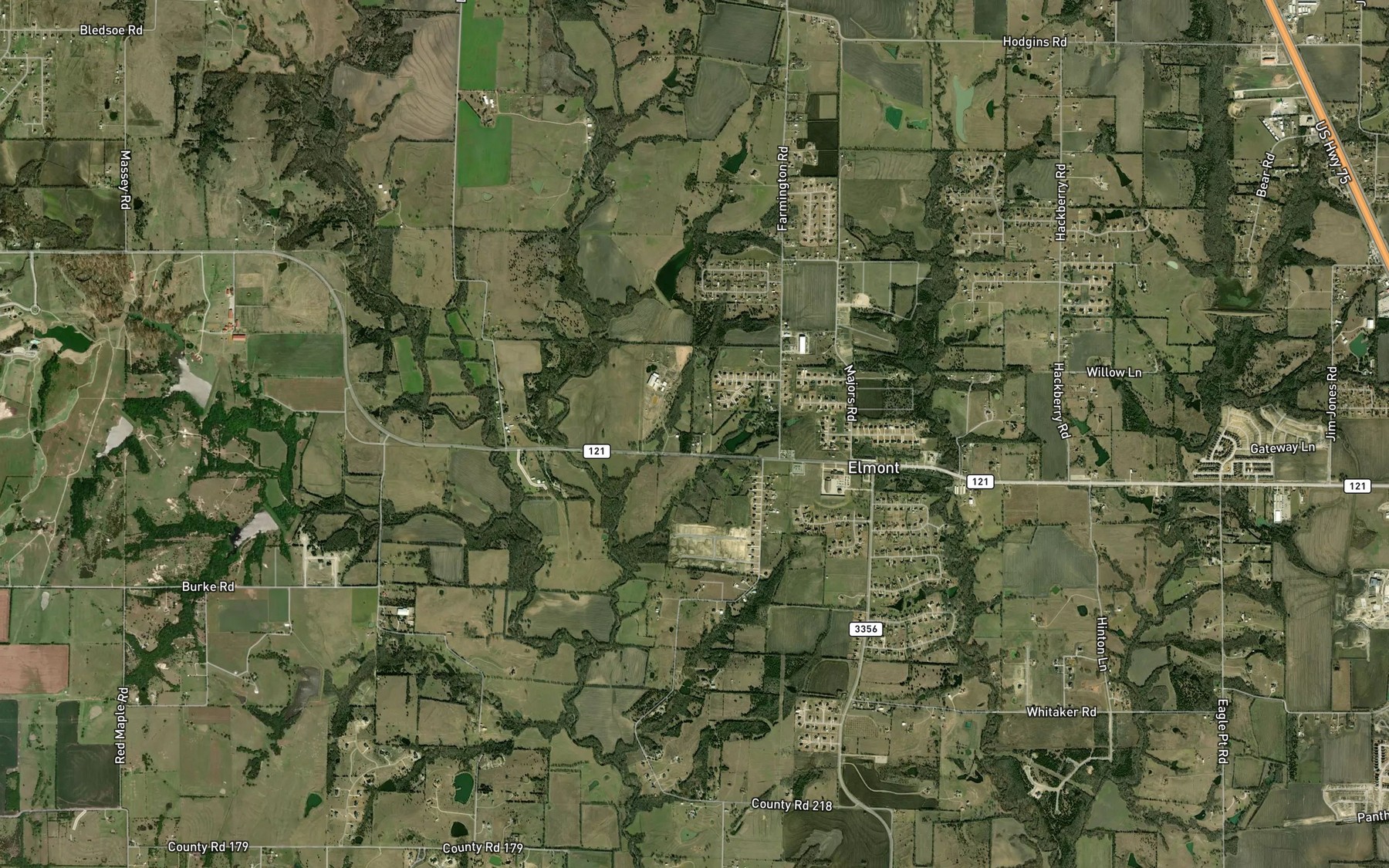 Satellite map of the Soil Conservation Service Site 37 Reservoir