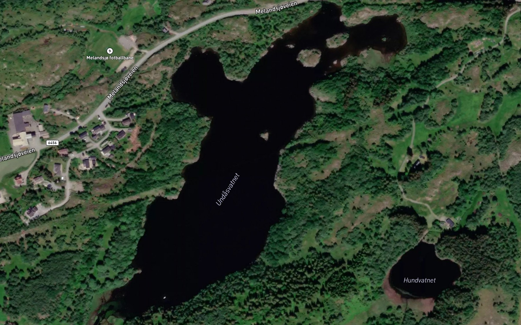Satellite map of the Undasvatnet