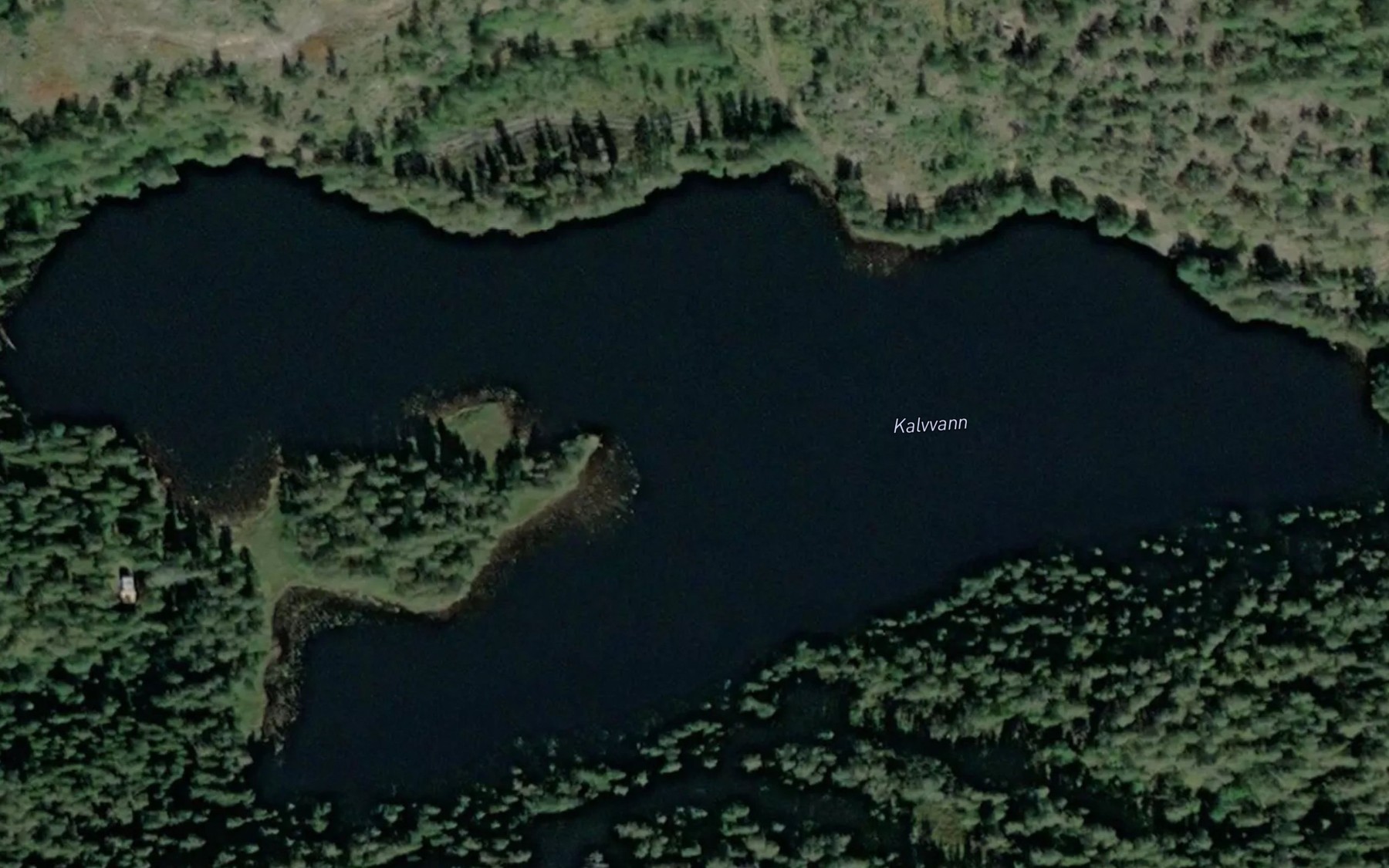 Satellite map of the Kalvvann