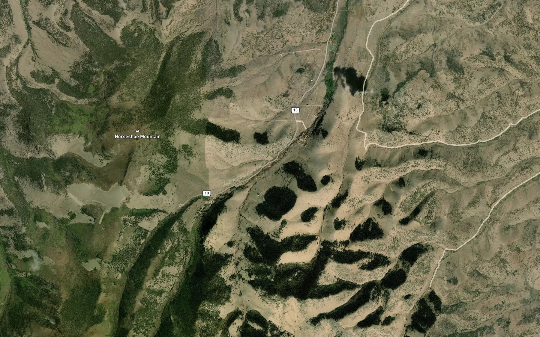 Satellite map of the East Fork San Francisco Creek