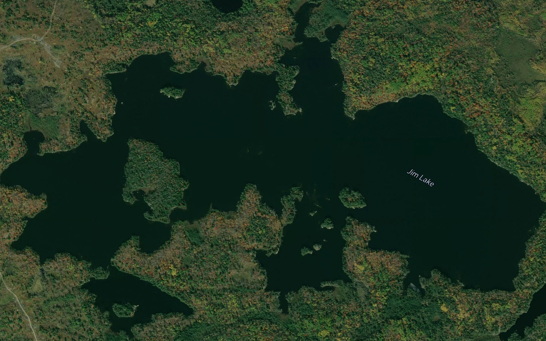 Satellite map of the Jim Lake