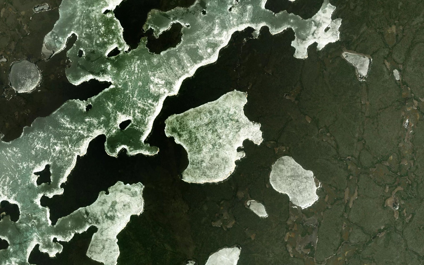 Satellite map of the Korney Lake
