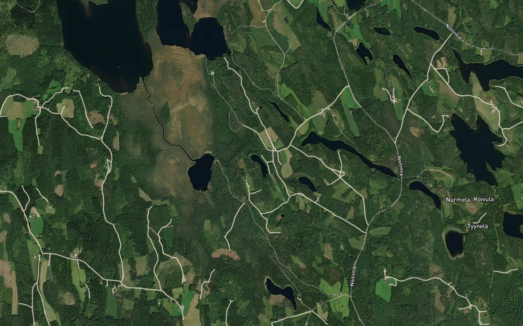 Satellite map of the Makkaralampi