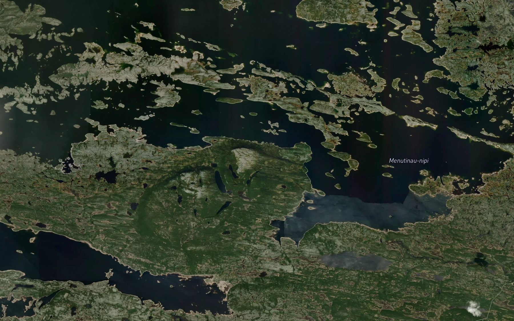 Satellite map of the Windbound Lake