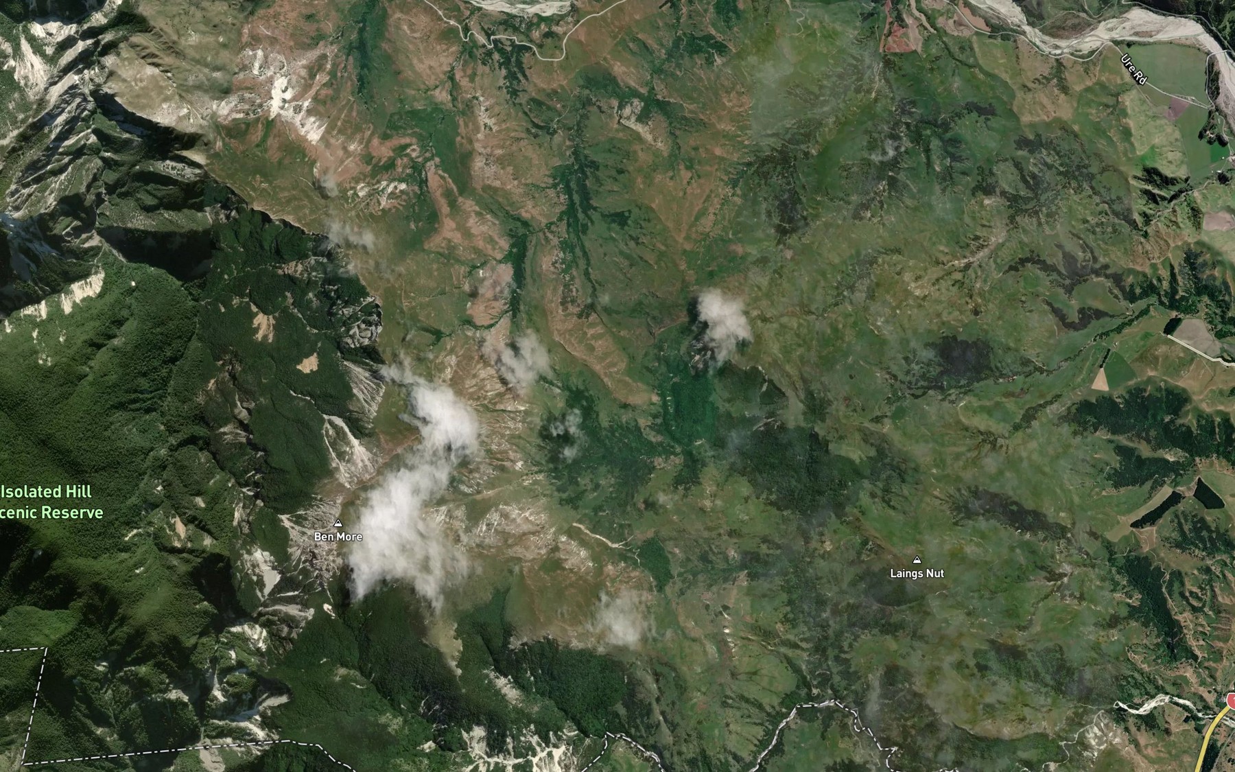 Satellite map of the Woodside Creek