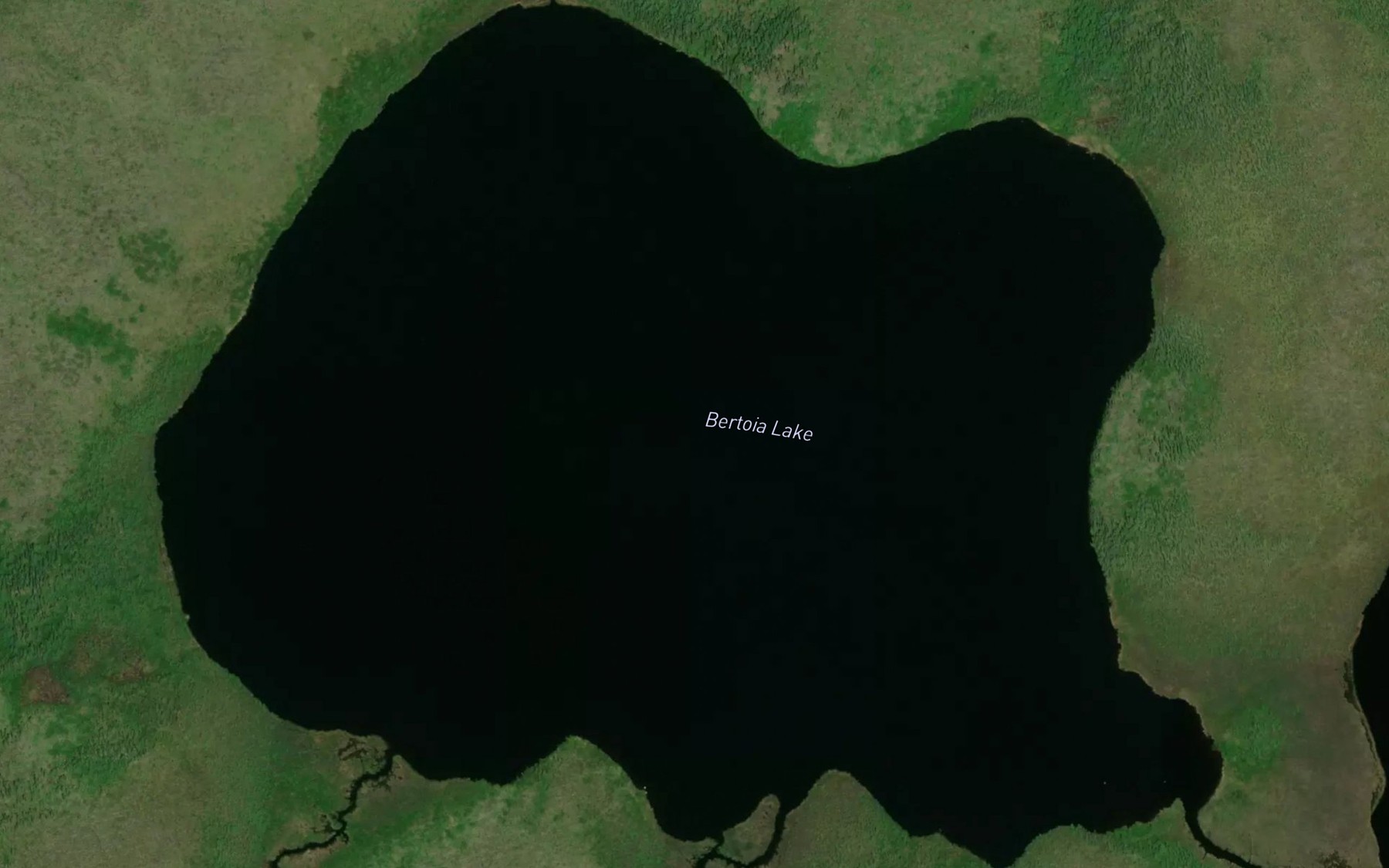 Satellite map of the Bertoia Lake