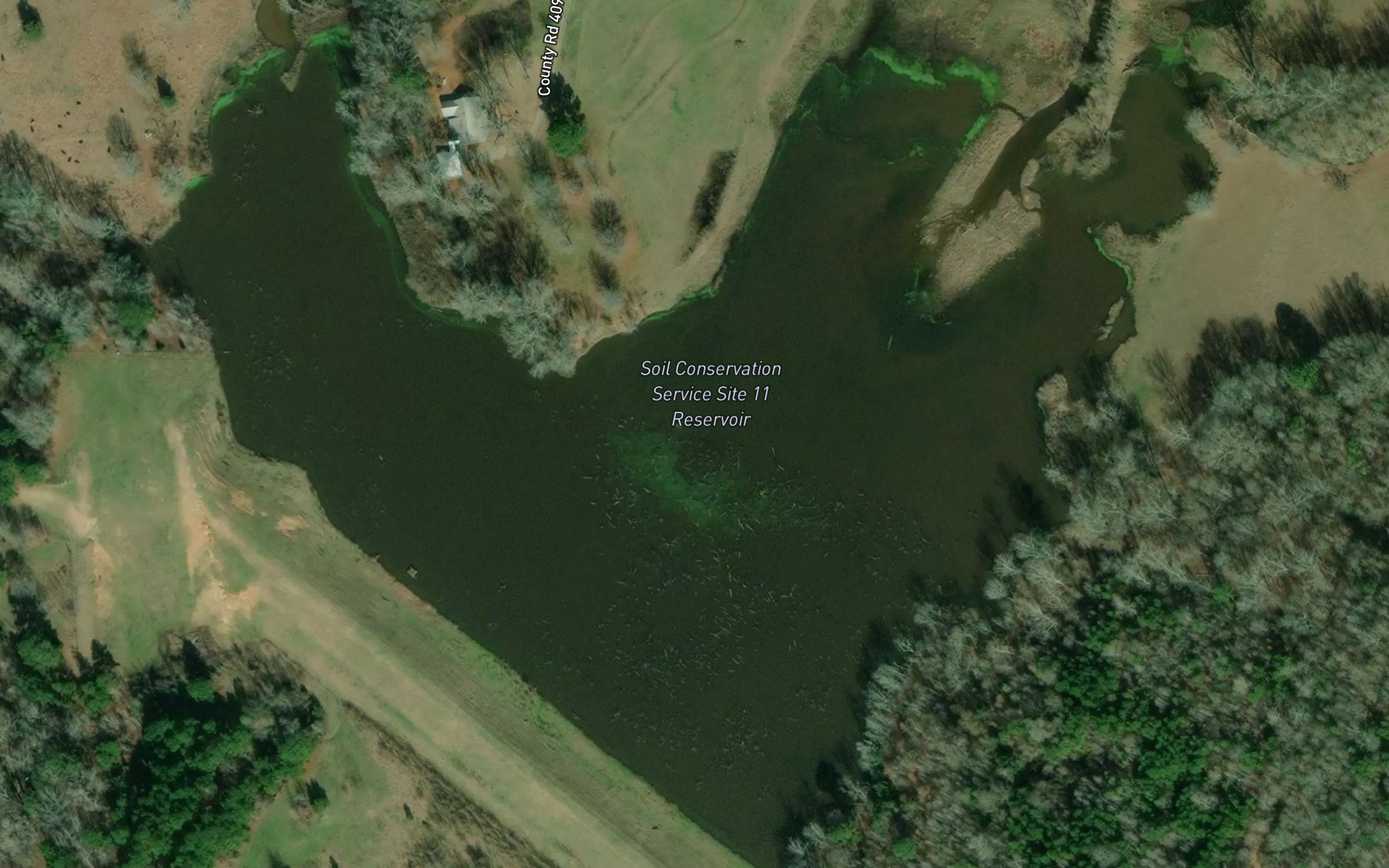Satellite map of the Soil Conservation Service Site 11 Reservoir
