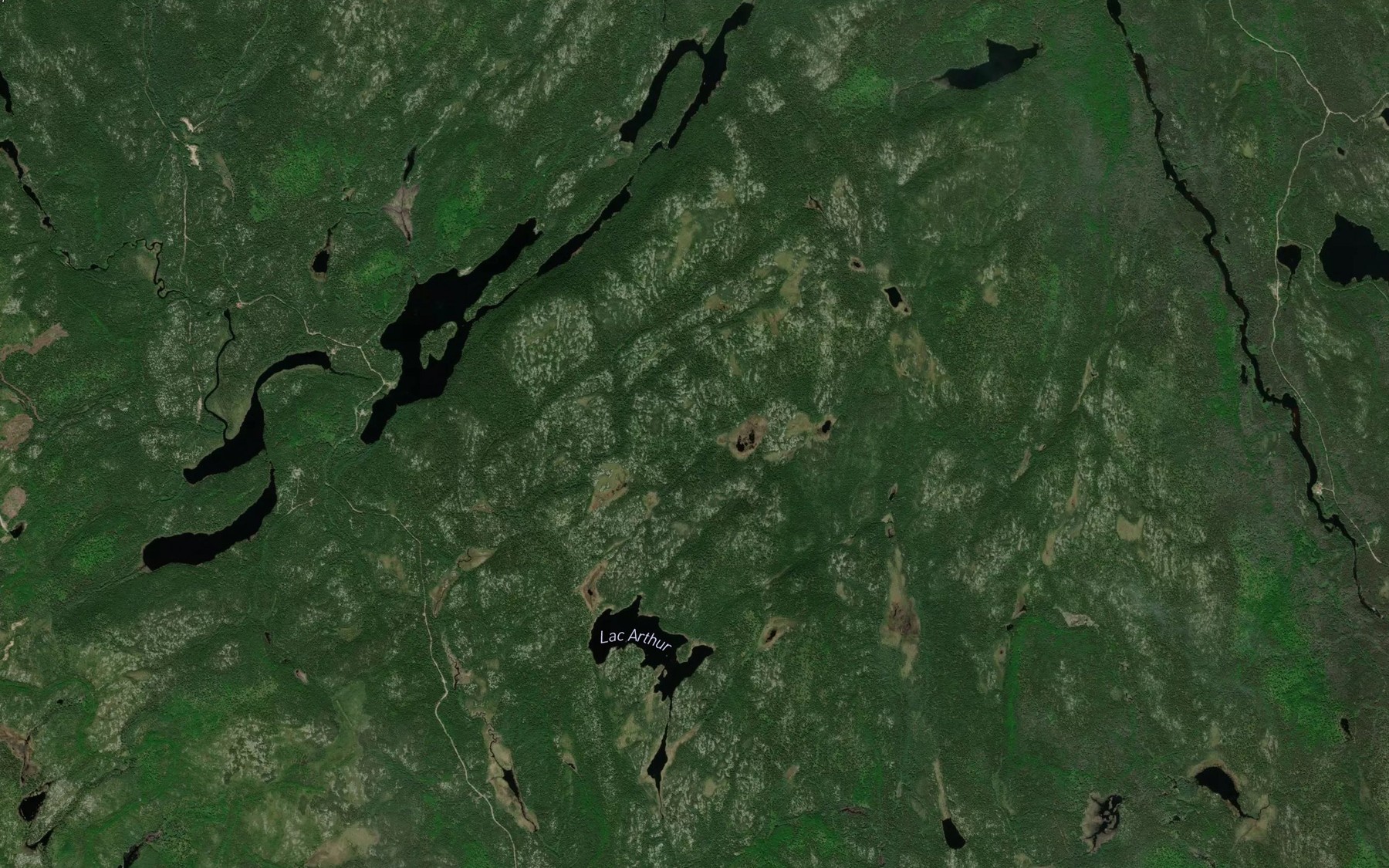 Satellite map of the Lac du Lasso